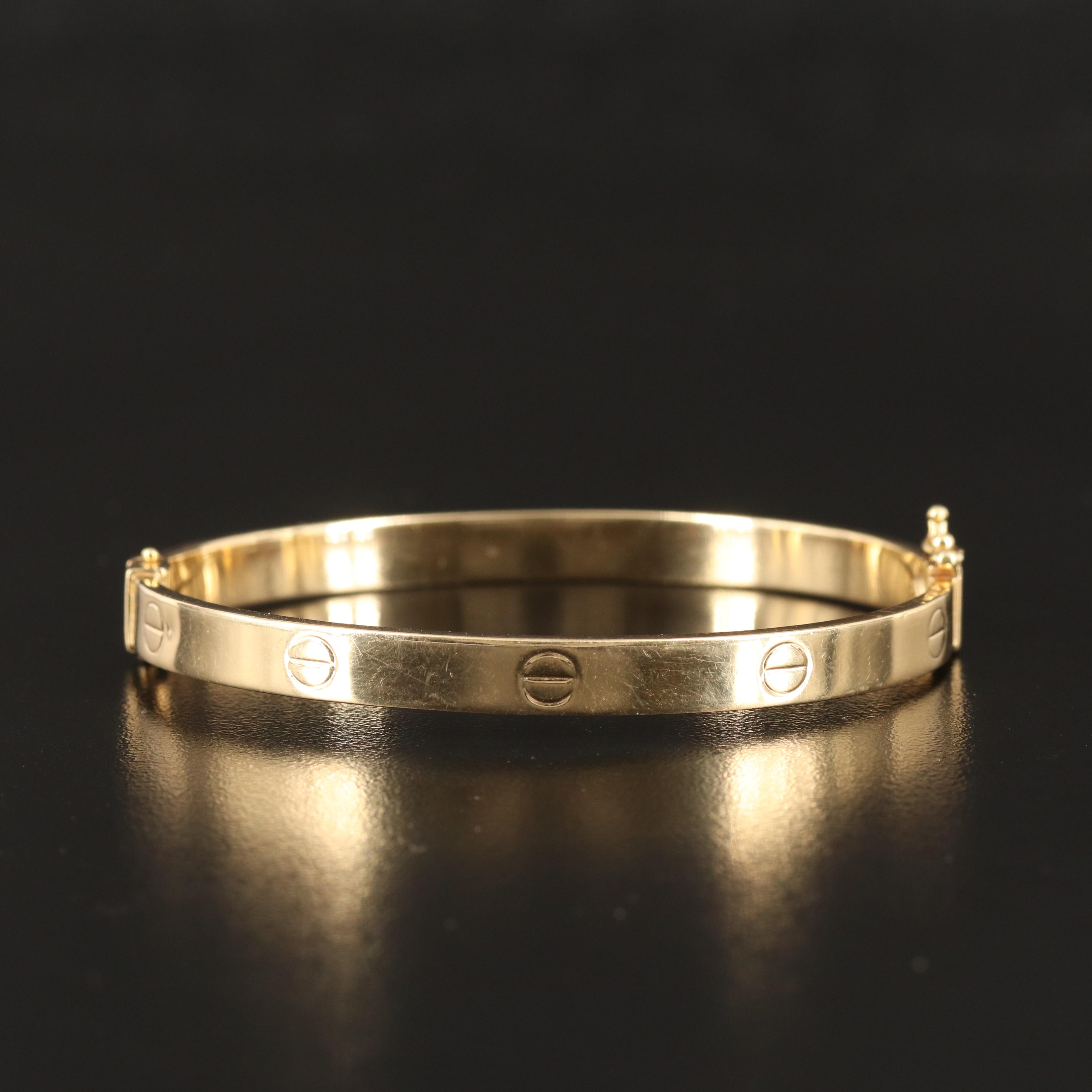 14K Rivet Hinged Bracelet