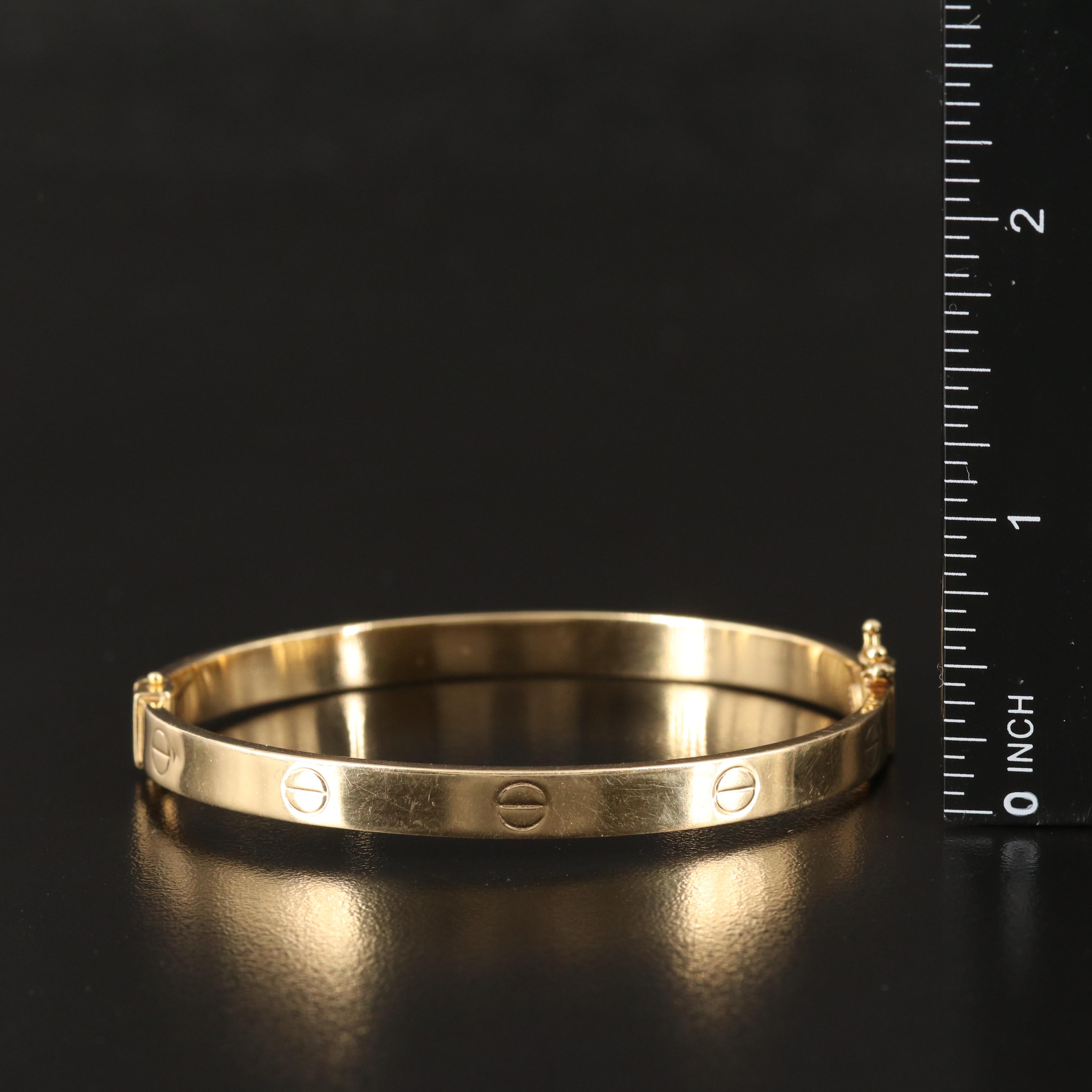 14K Rivet Hinged Bracelet