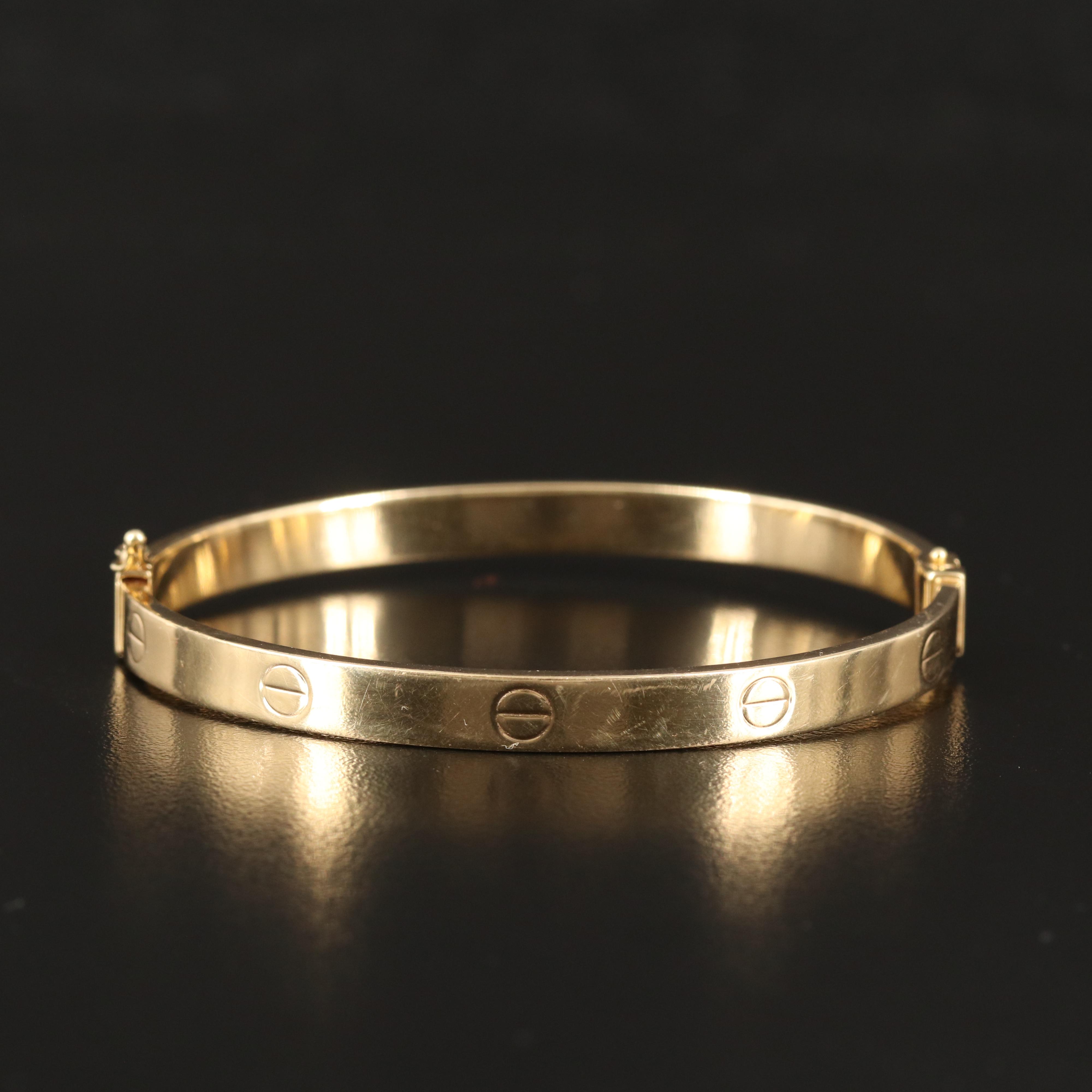 14K Rivet Hinged Bracelet