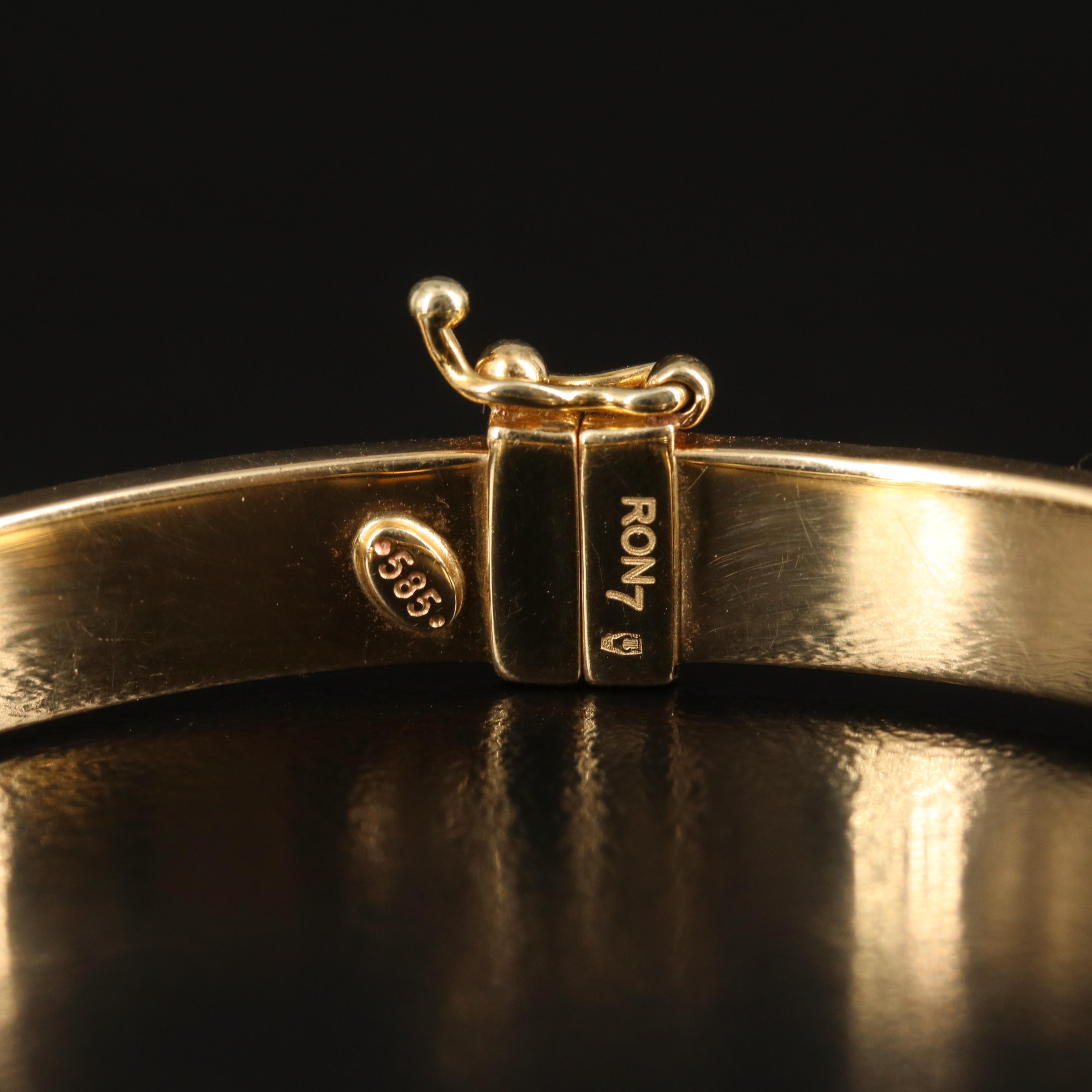 14K Rivet Hinged Bracelet