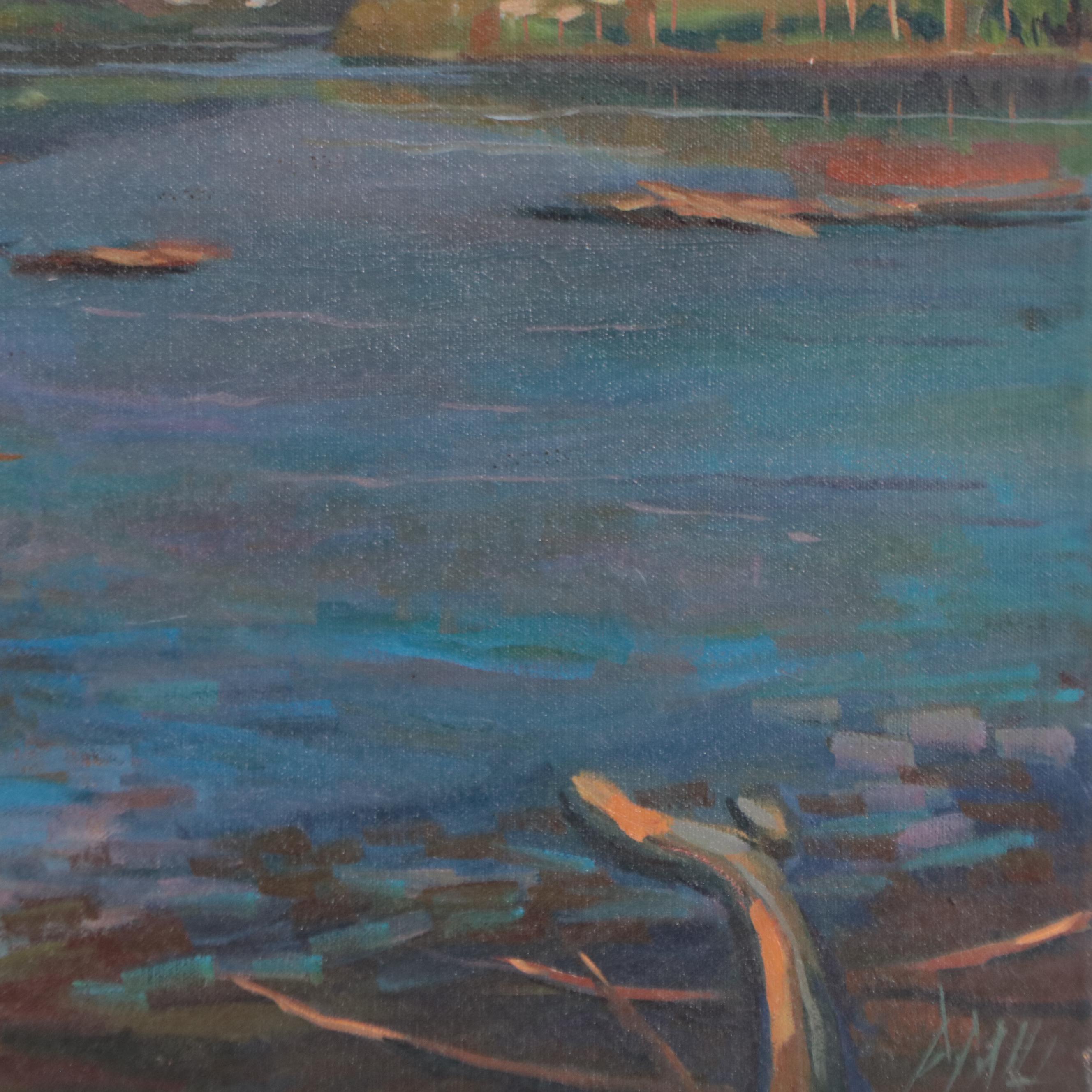 Daniel Pfahl Oil Painting "Duck Hollow, Nine Mile Run, Frick Park," 2005