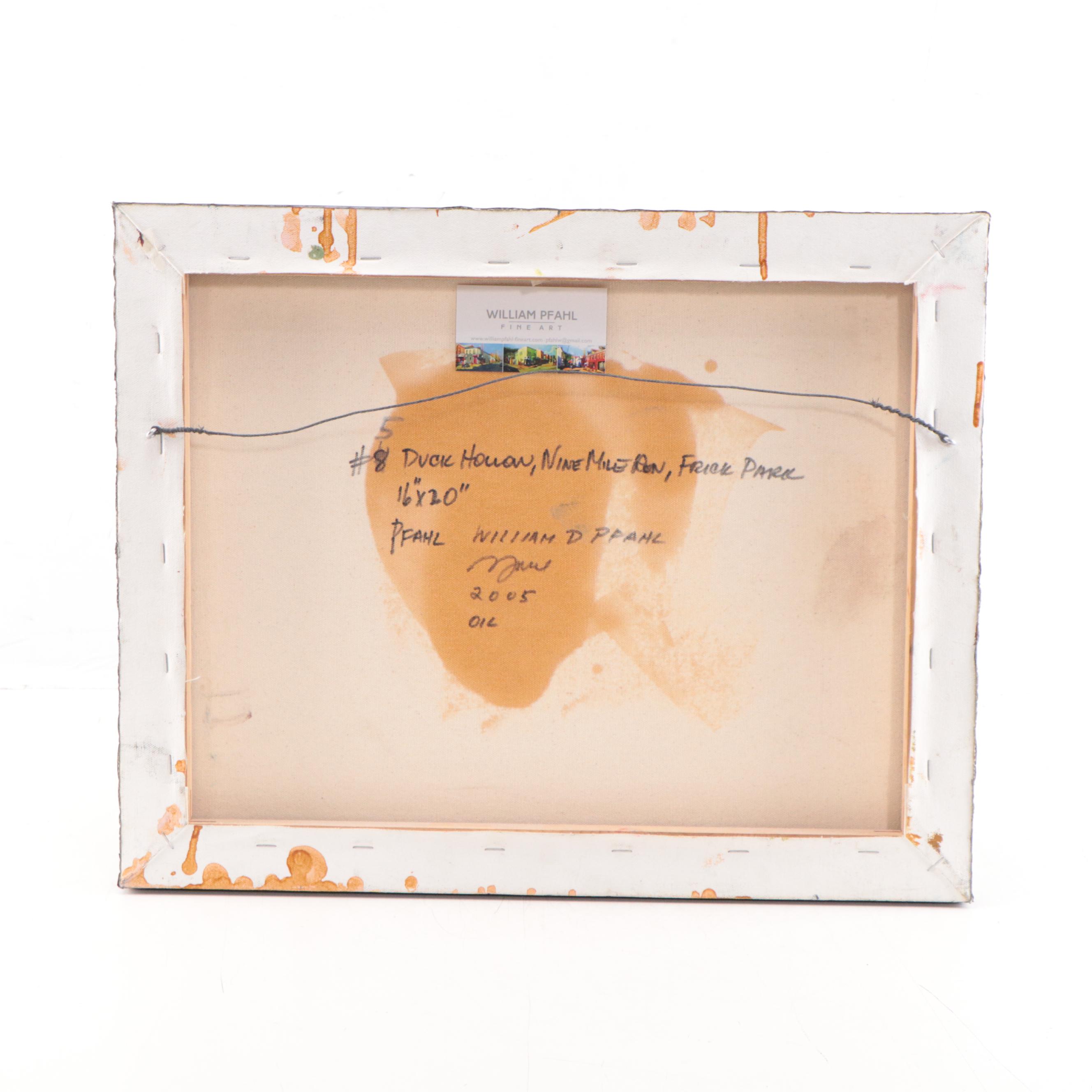 Daniel Pfahl Oil Painting "Duck Hollow, Nine Mile Run, Frick Park," 2005