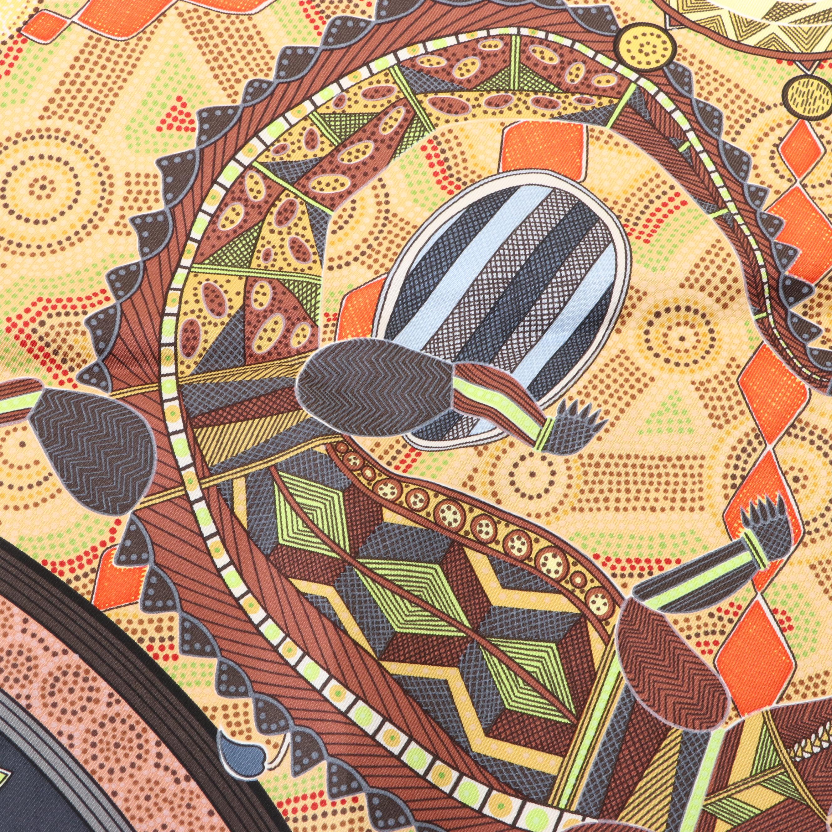 Hermès "Reve d'Australie" Scarf 90 in Silk Twill