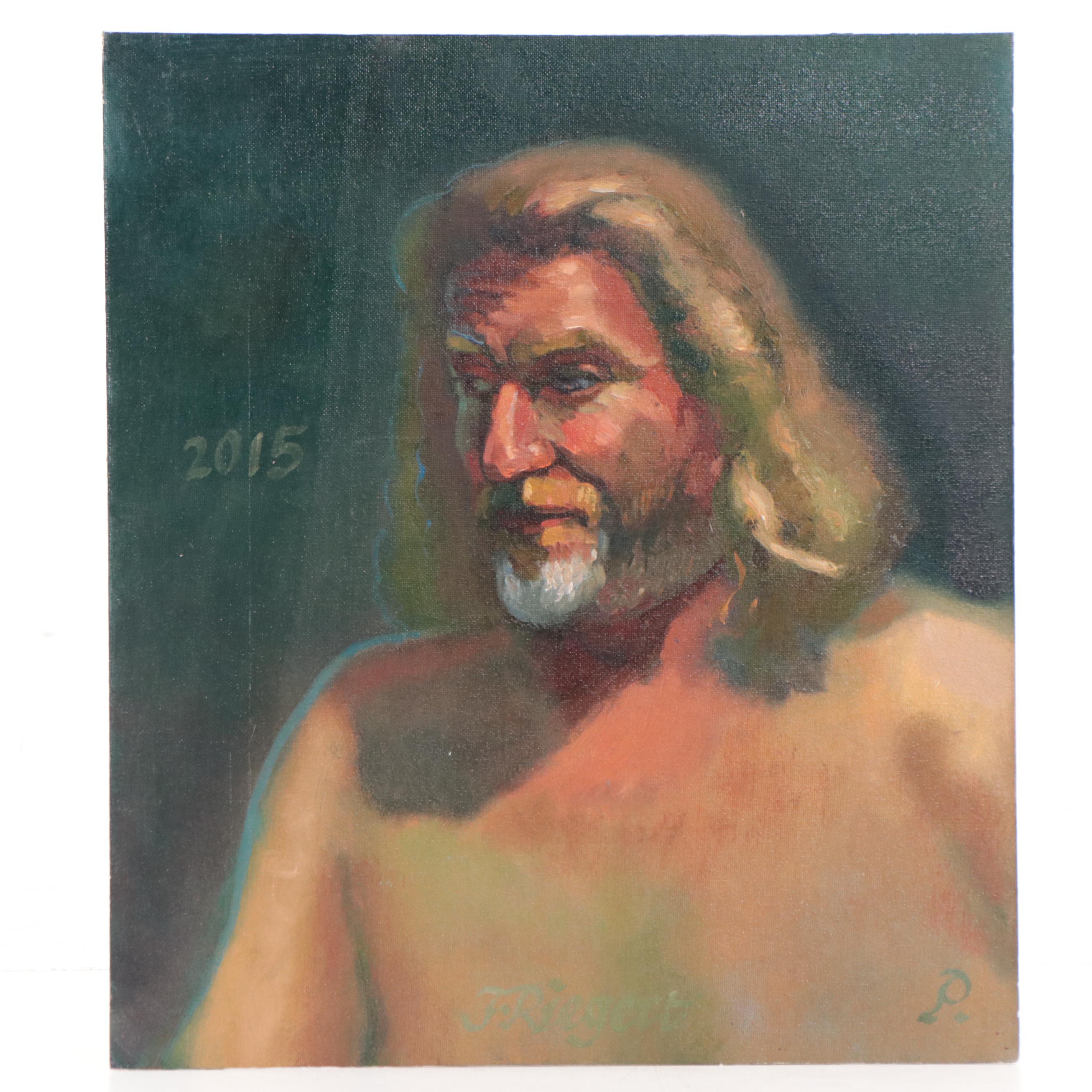 William Pfahl Oil Painting "John Riegert Portrait," 2015