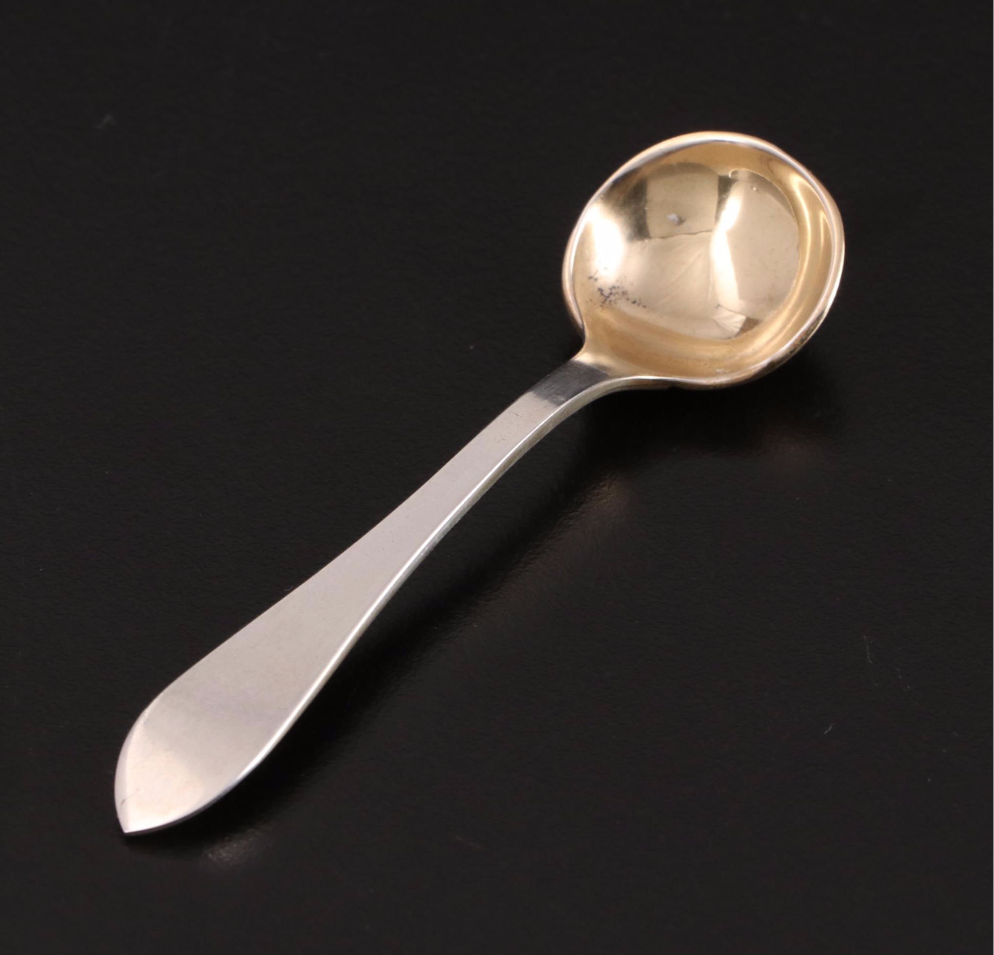 Ellmore Sterling Silver Salt Cellar with Dominick & Haff Sterling Salt Spoon