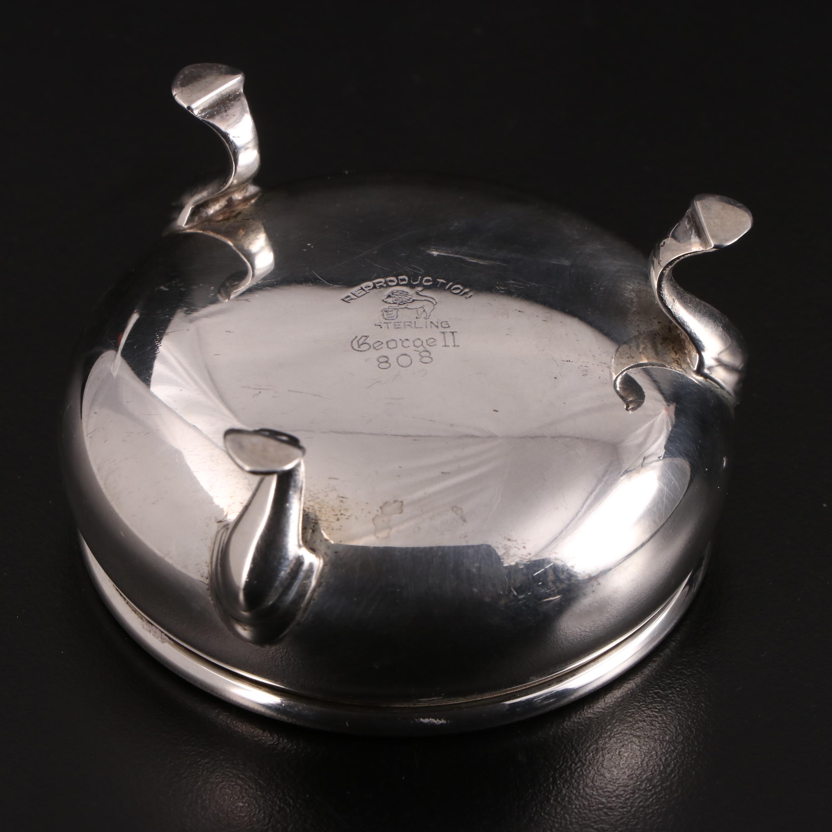 Ellmore Sterling Silver Salt Cellar with Dominick & Haff Sterling Salt Spoon