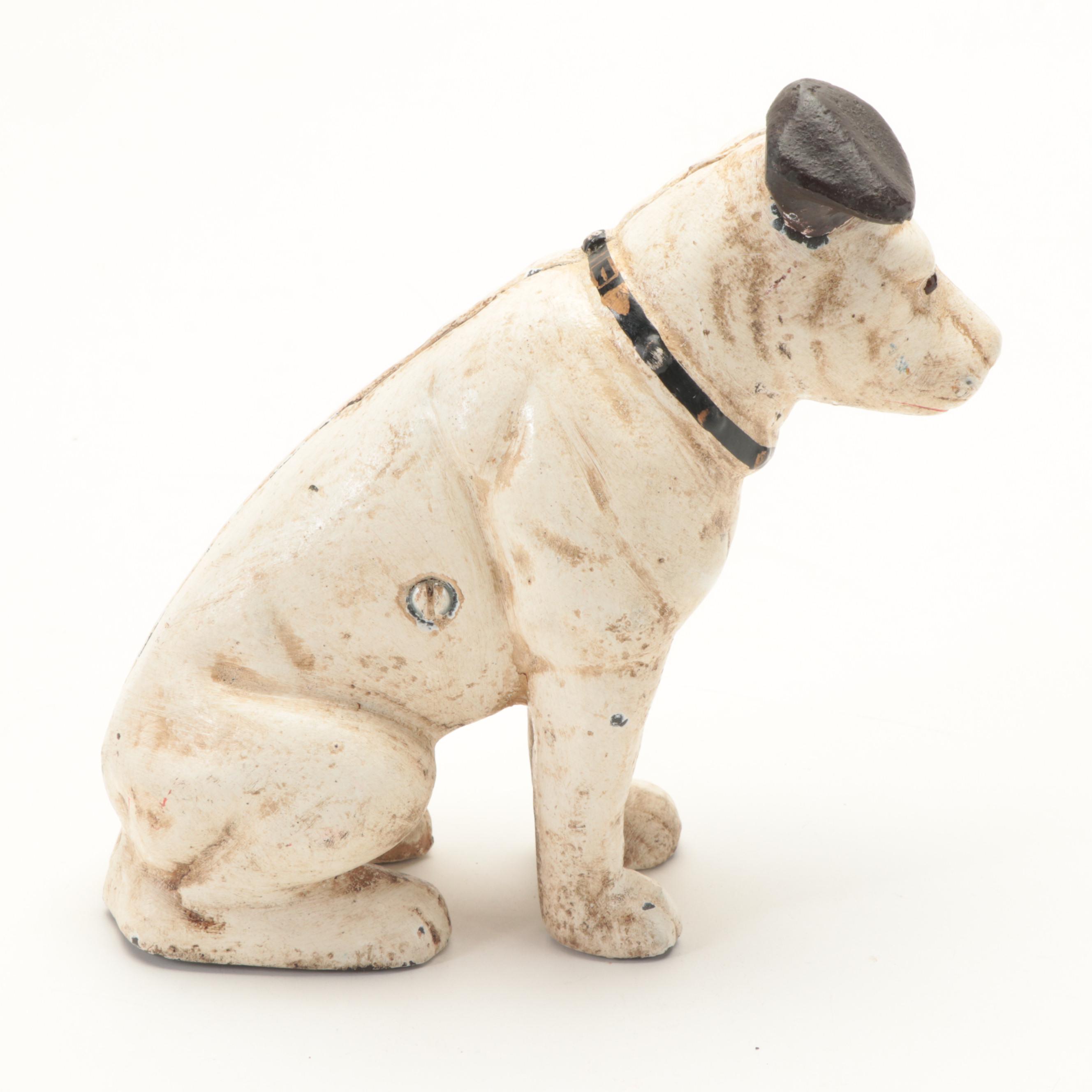 Department 56 Reproduction "His Master's Voice" Cast Iron Still Dog Bank