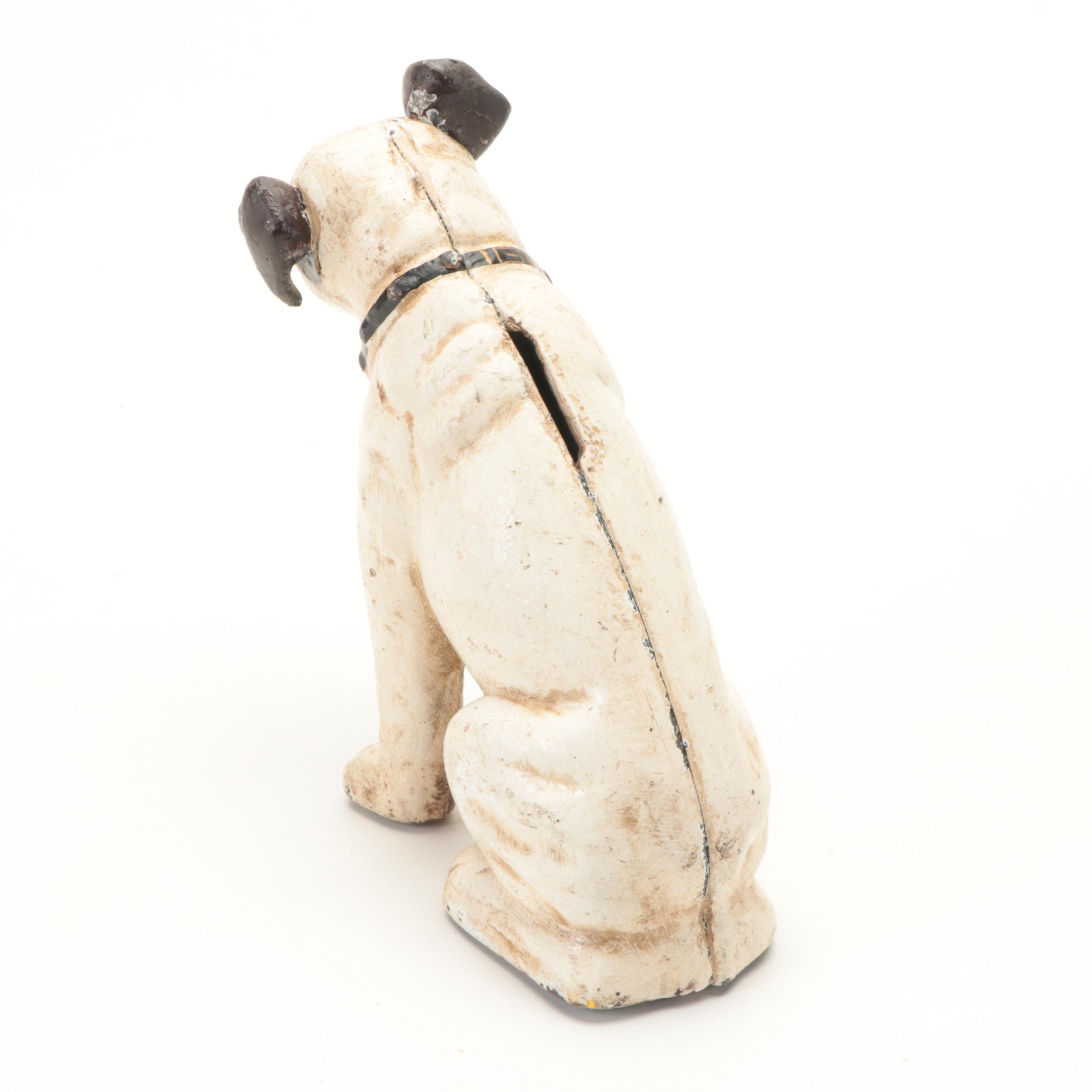 Department 56 Reproduction "His Master's Voice" Cast Iron Still Dog Bank