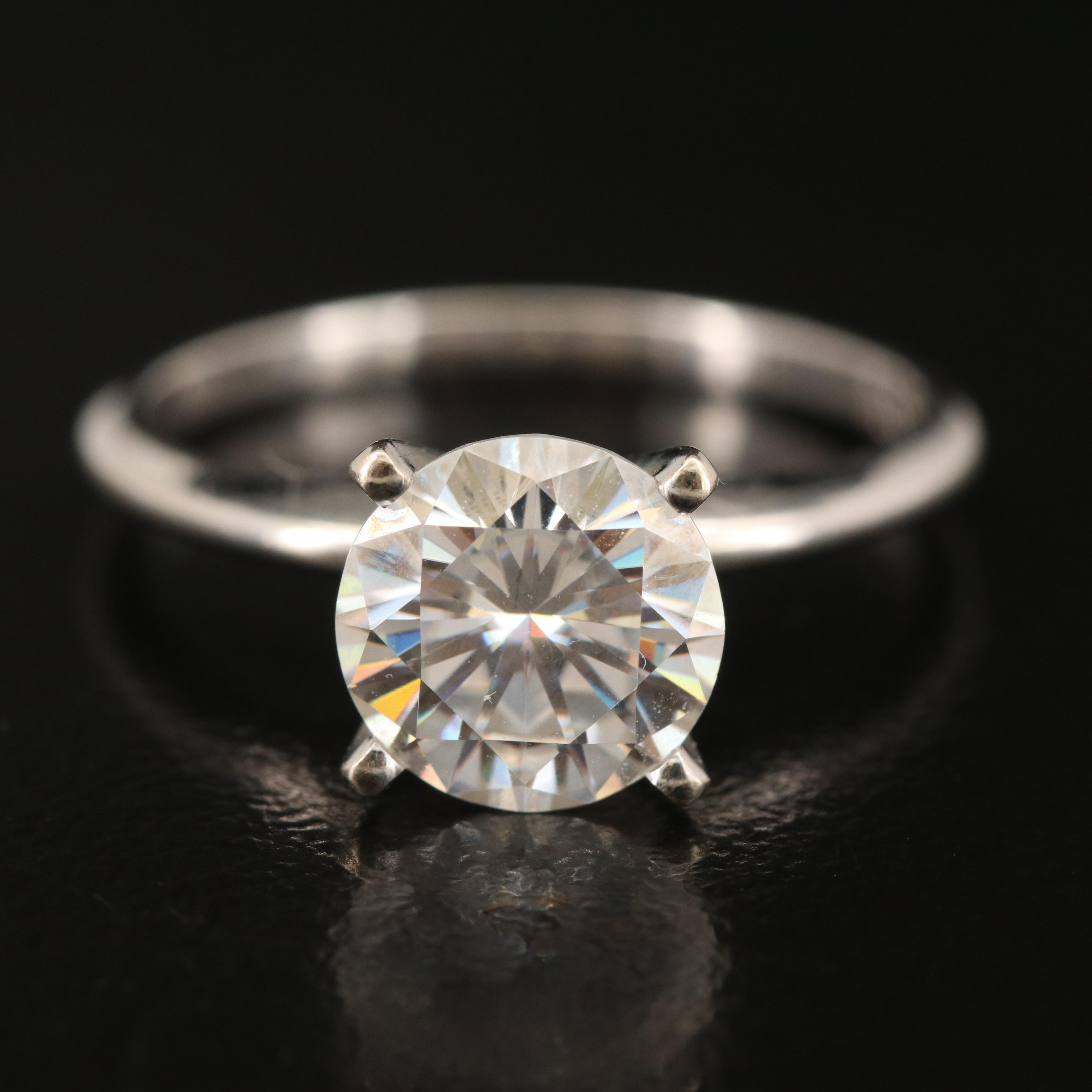 14K Moissanite Solitaire Ring