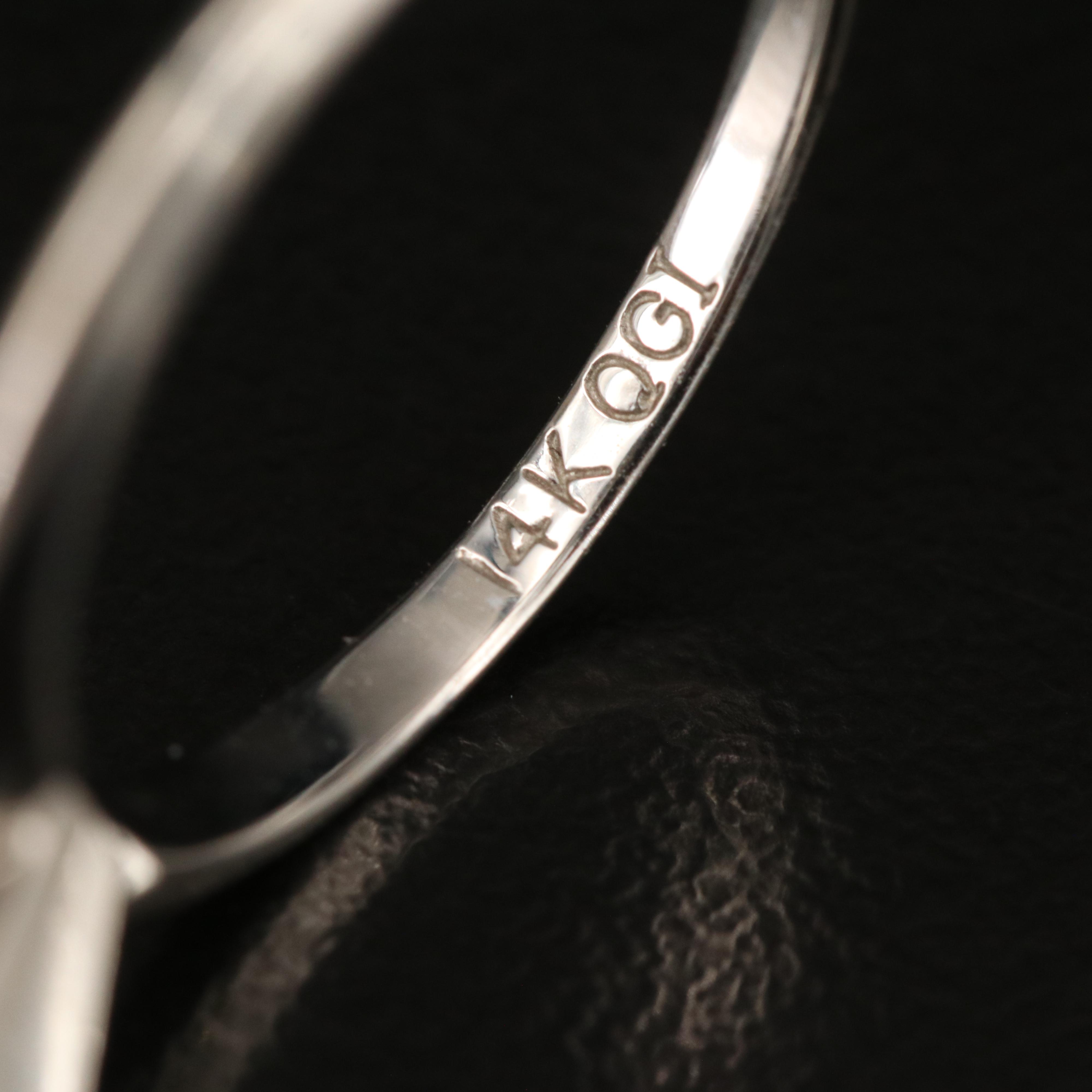 14K Moissanite Solitaire Ring