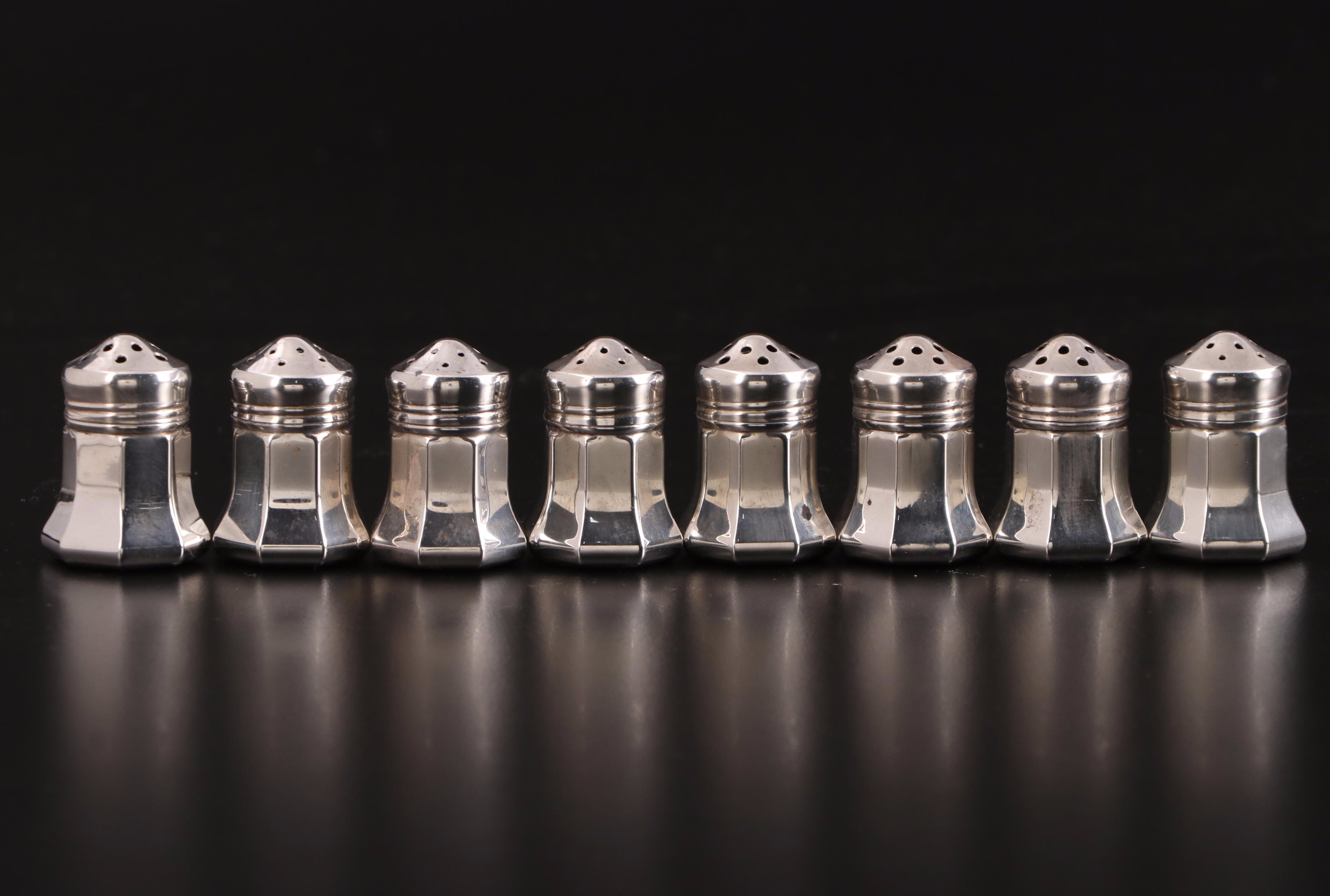 Cartier Sterling Silver Individual Salt and Pepper Shakers