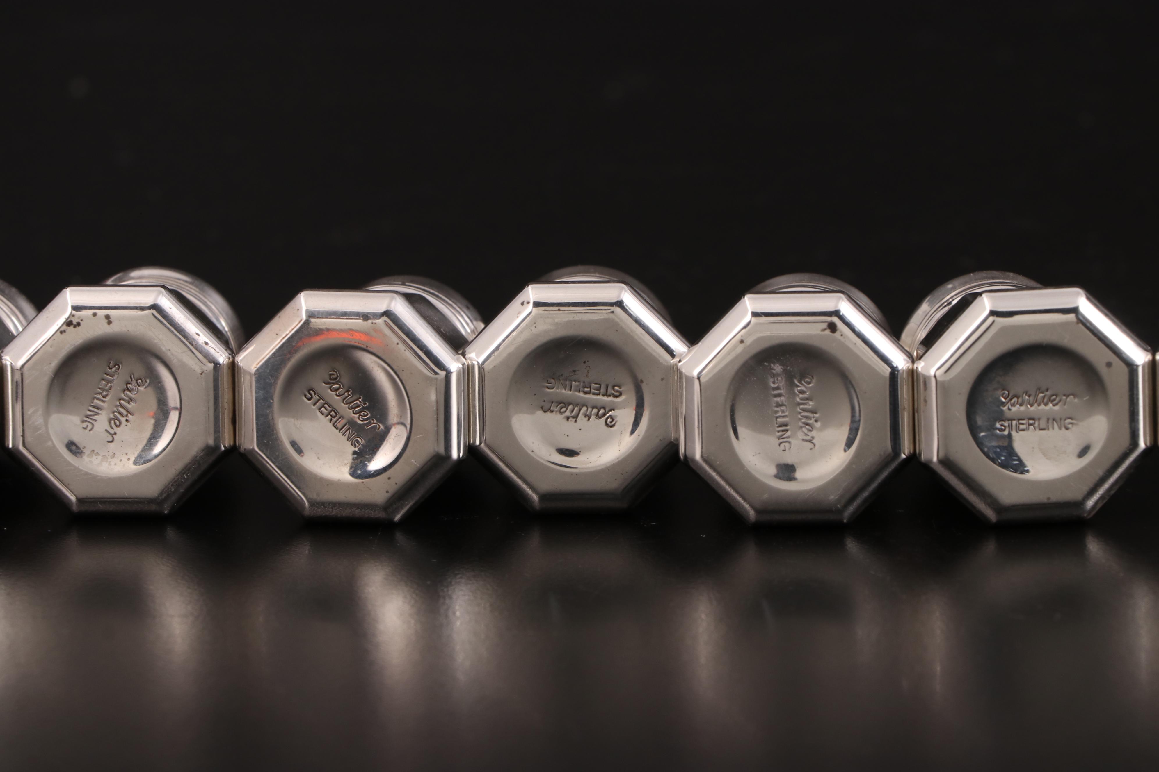 Cartier Sterling Silver Individual Salt and Pepper Shakers