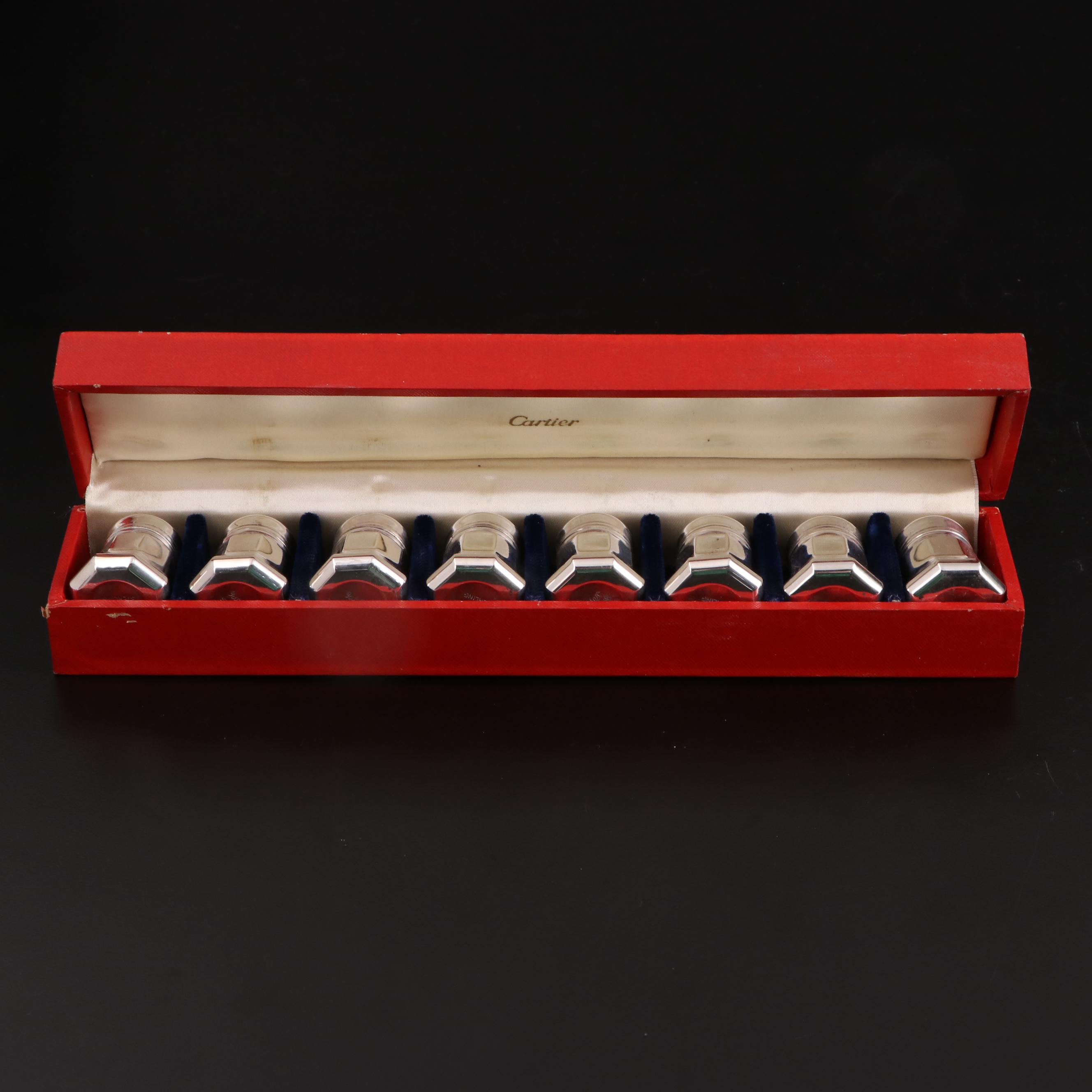Cartier Sterling Silver Individual Salt and Pepper Shakers