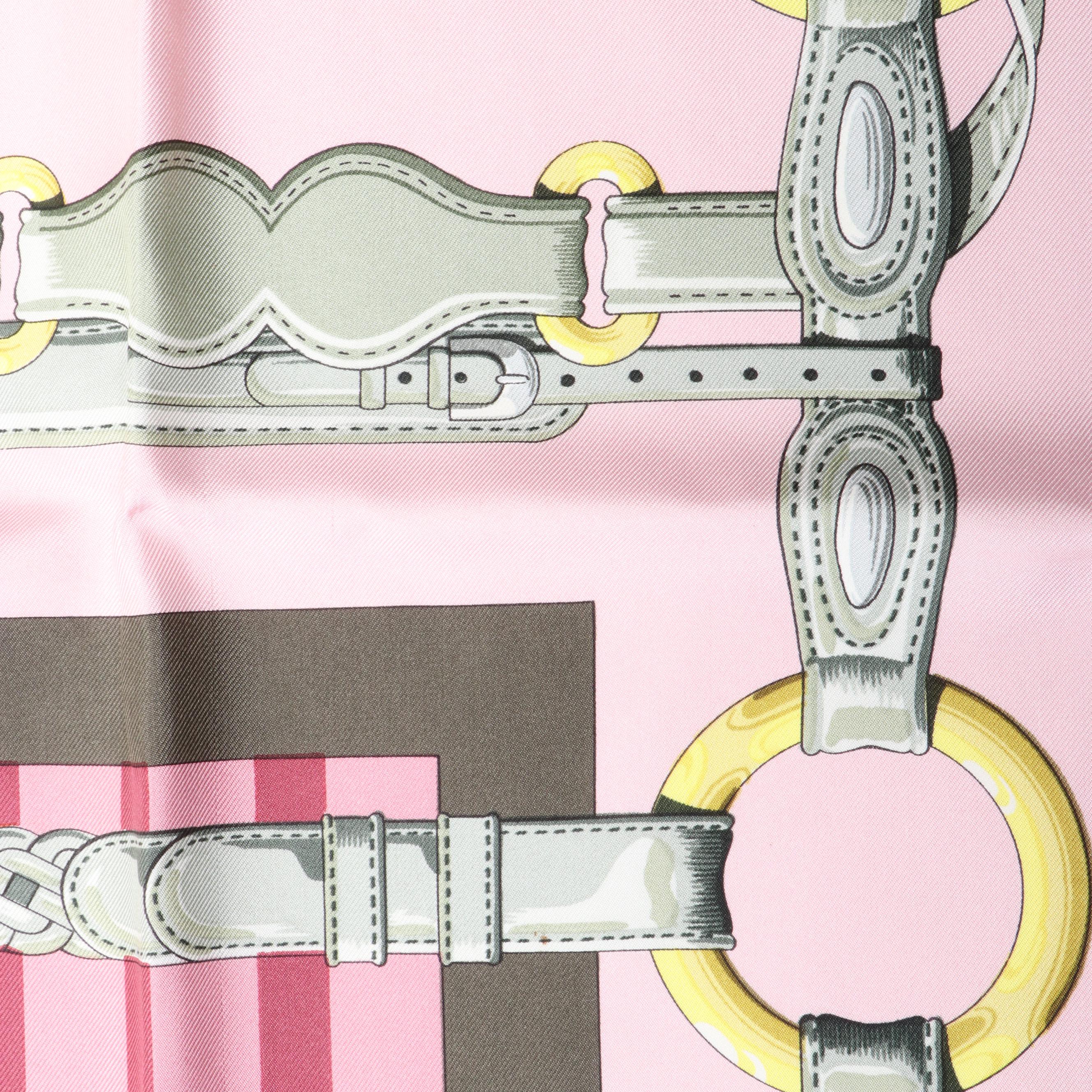 Hermès Early Issue "Coaching" Scarf 90 in Silk Twill with Box