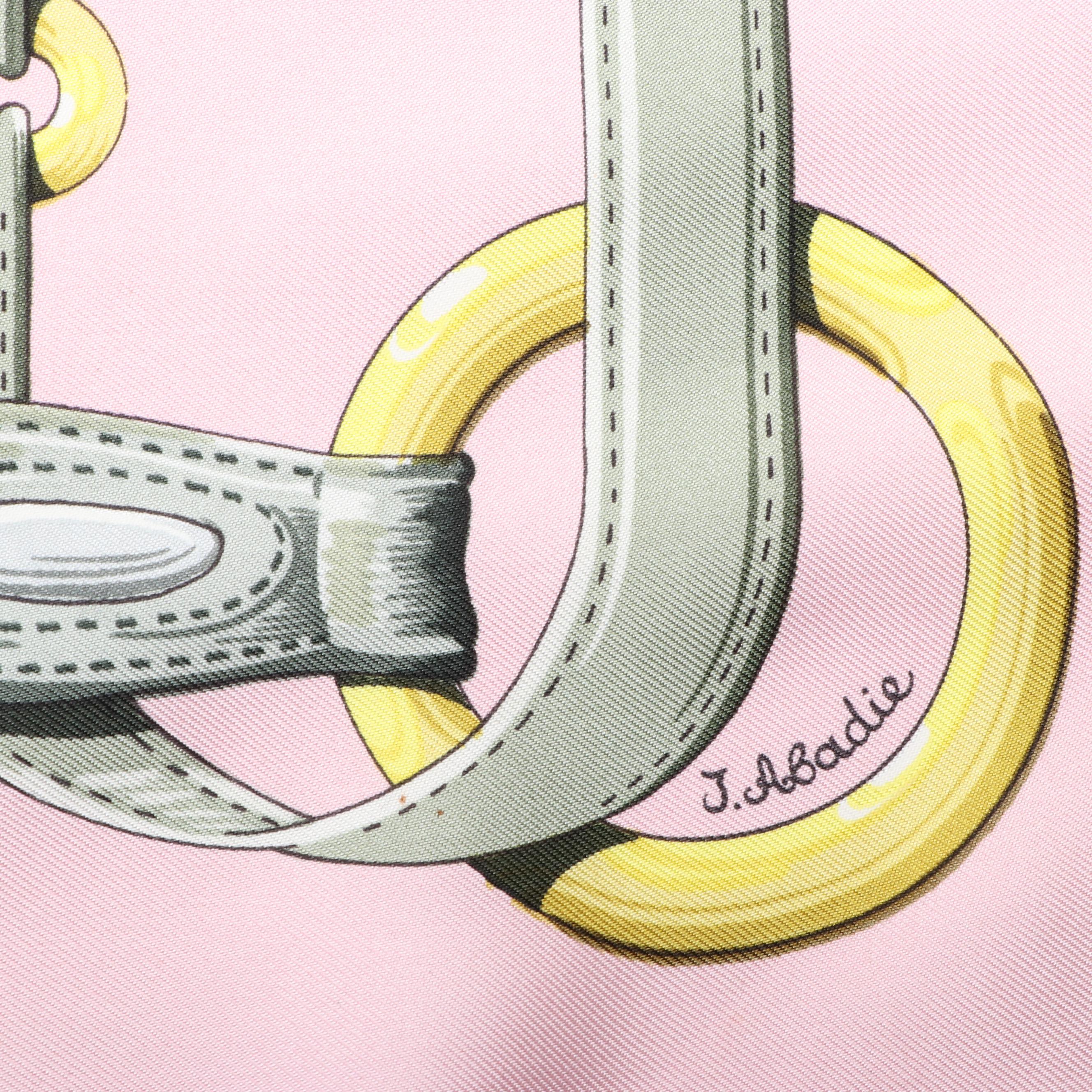 Hermès Early Issue "Coaching" Scarf 90 in Silk Twill with Box