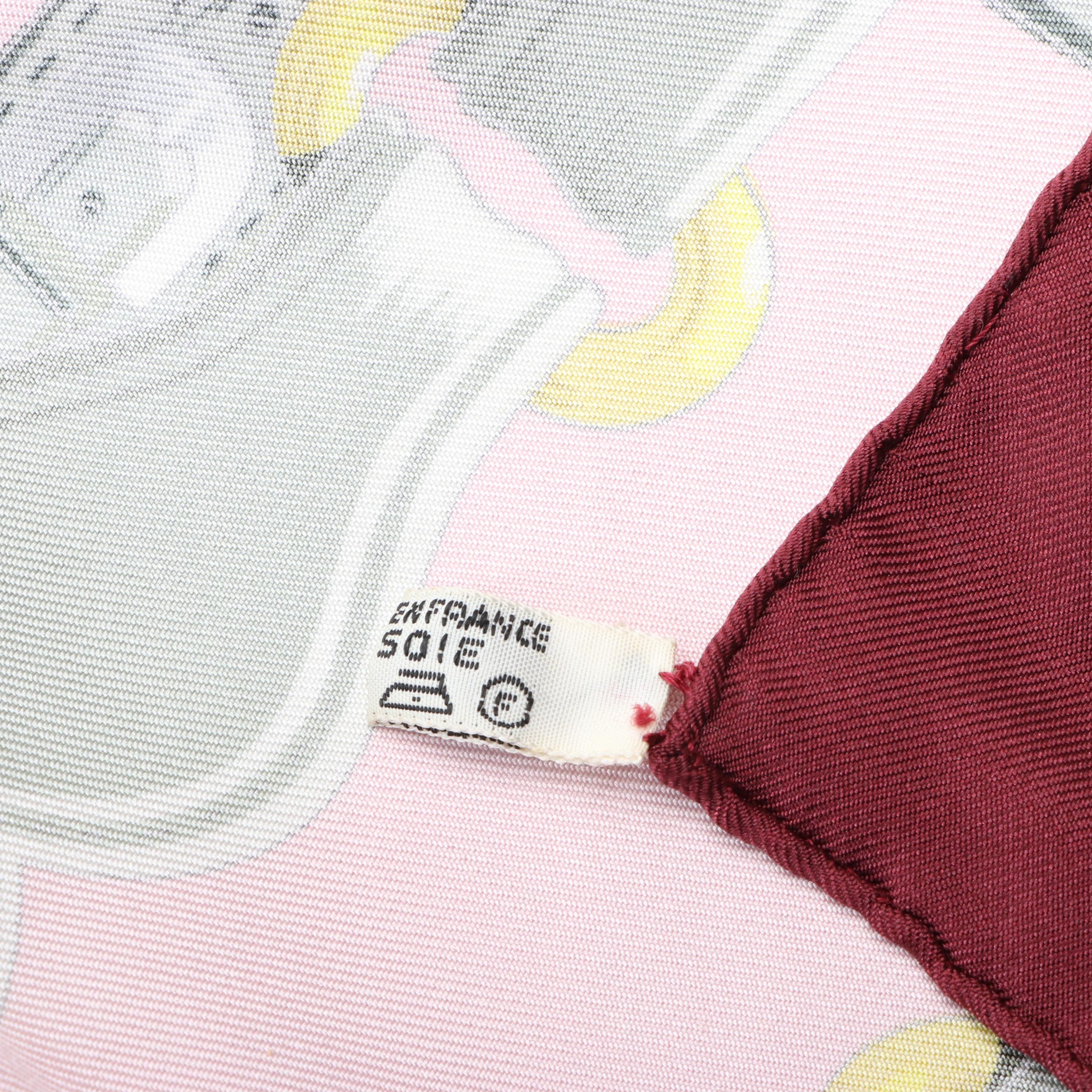 Hermès Early Issue "Coaching" Scarf 90 in Silk Twill with Box