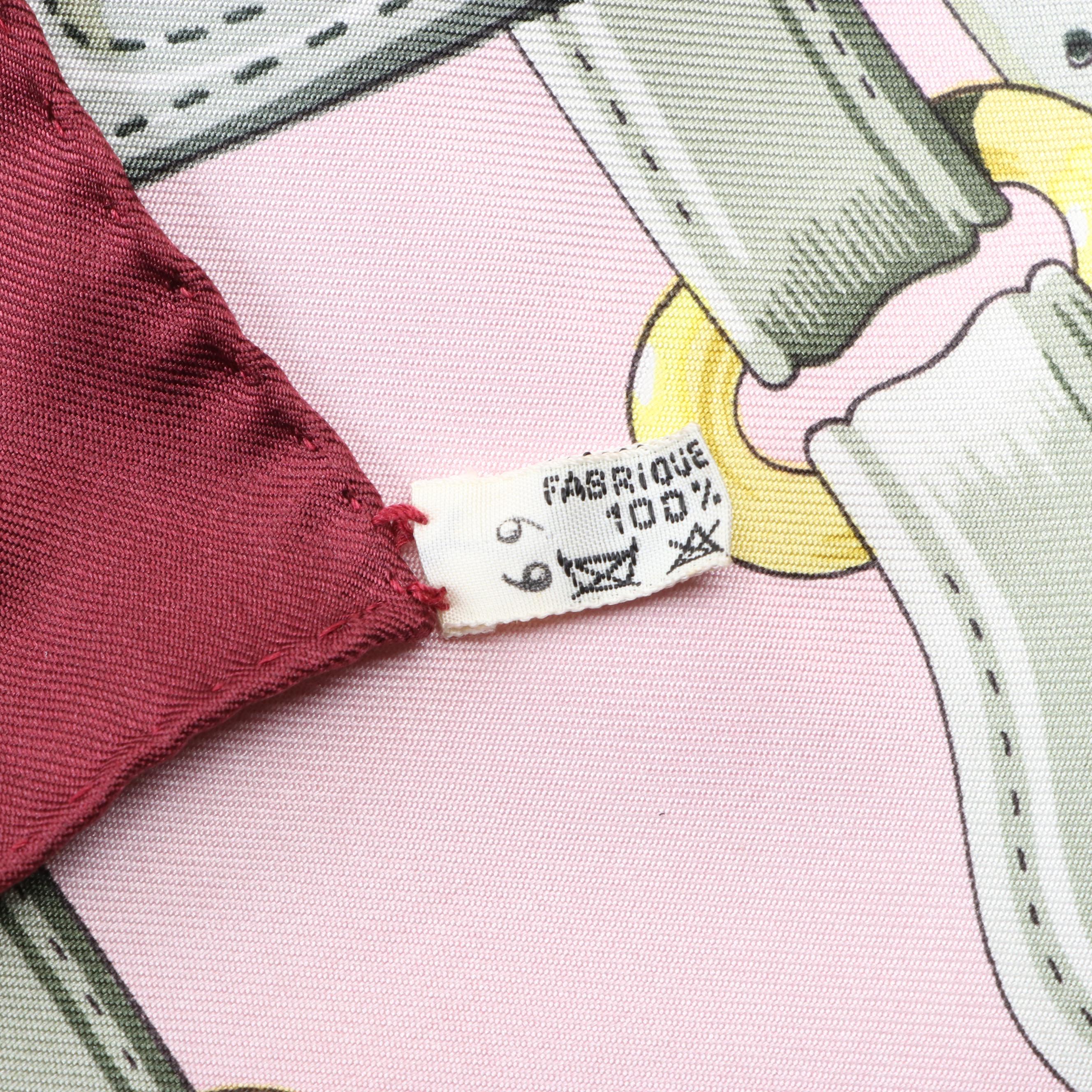 Hermès Early Issue "Coaching" Scarf 90 in Silk Twill with Box