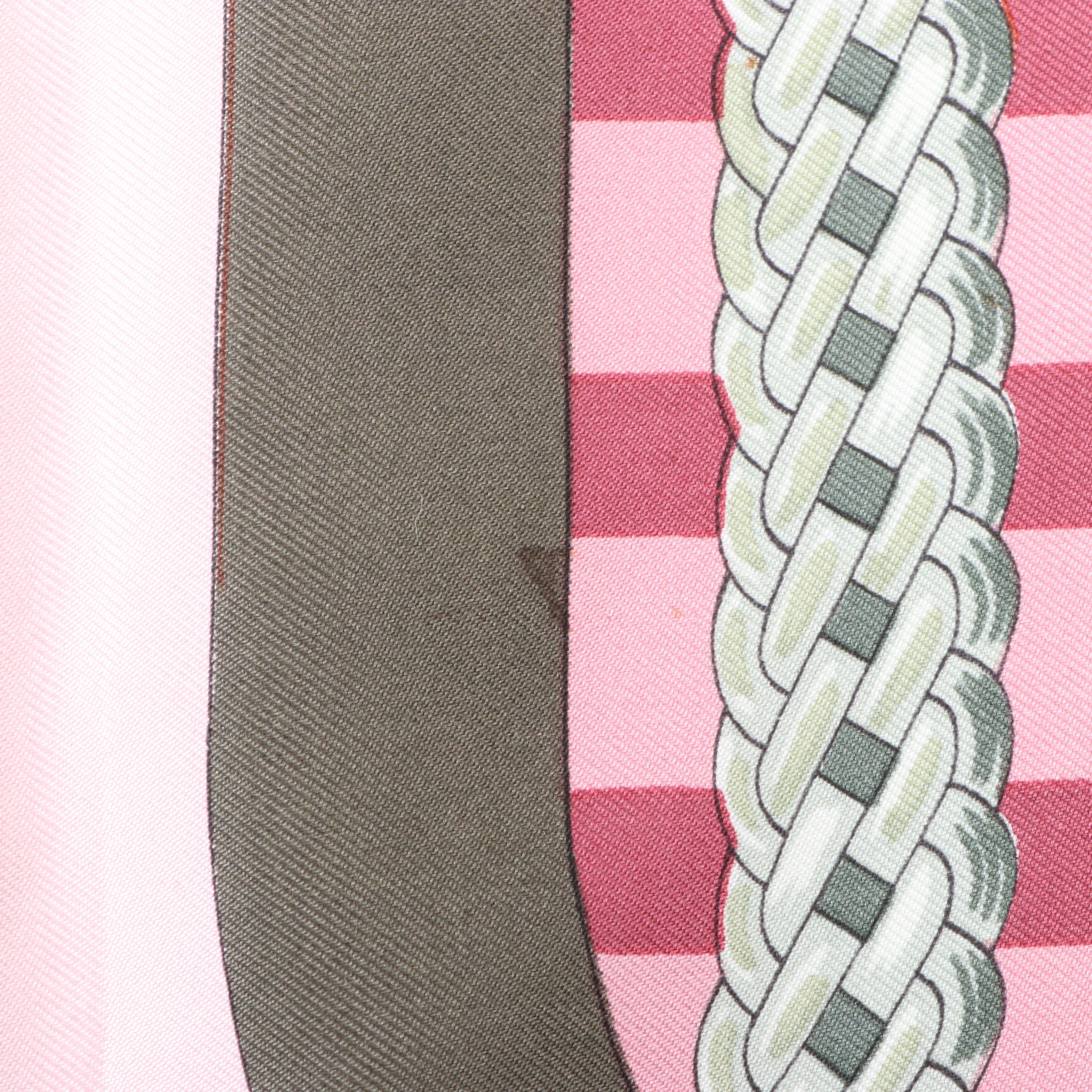 Hermès Early Issue "Coaching" Scarf 90 in Silk Twill with Box