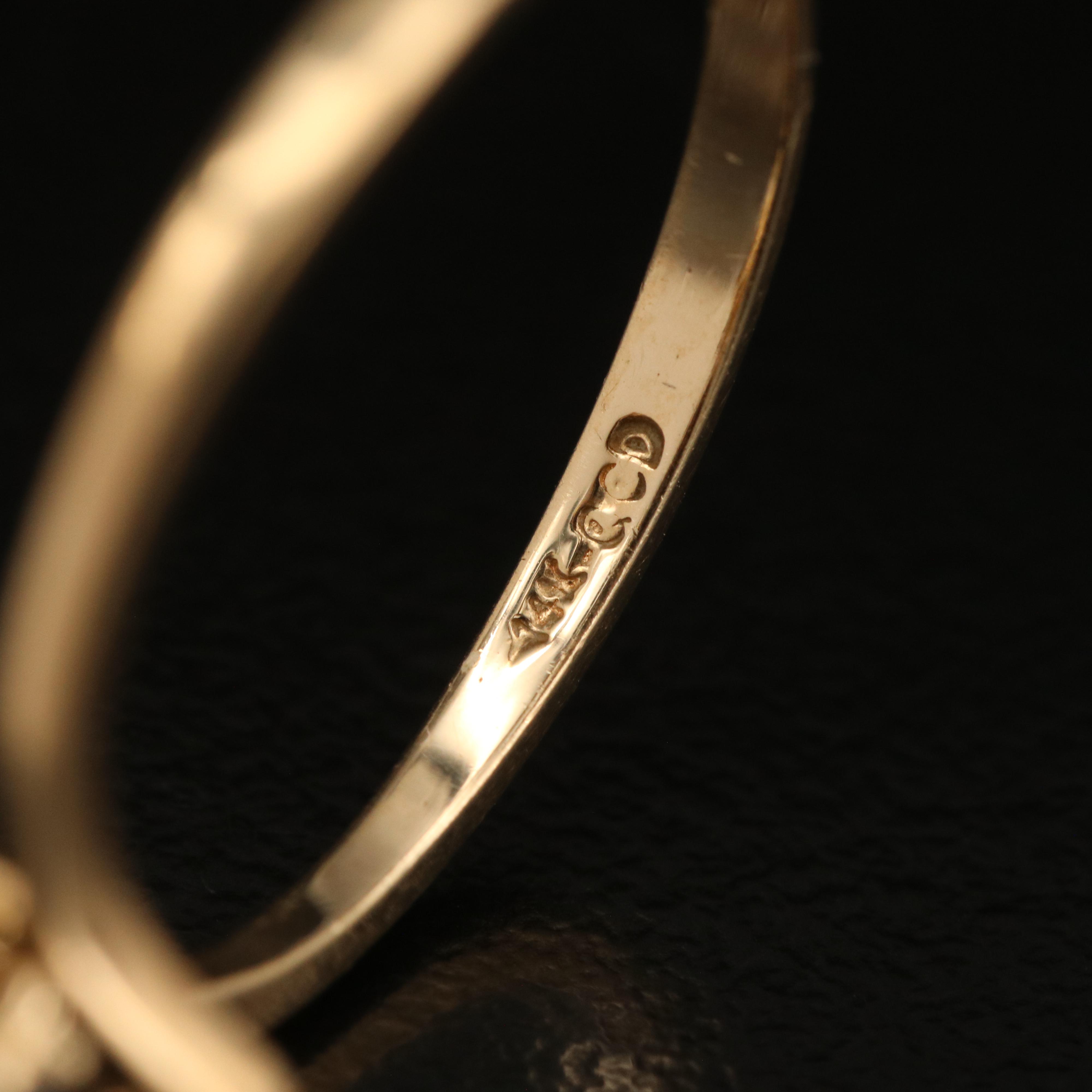 14K Diamond and Sapphire Ring