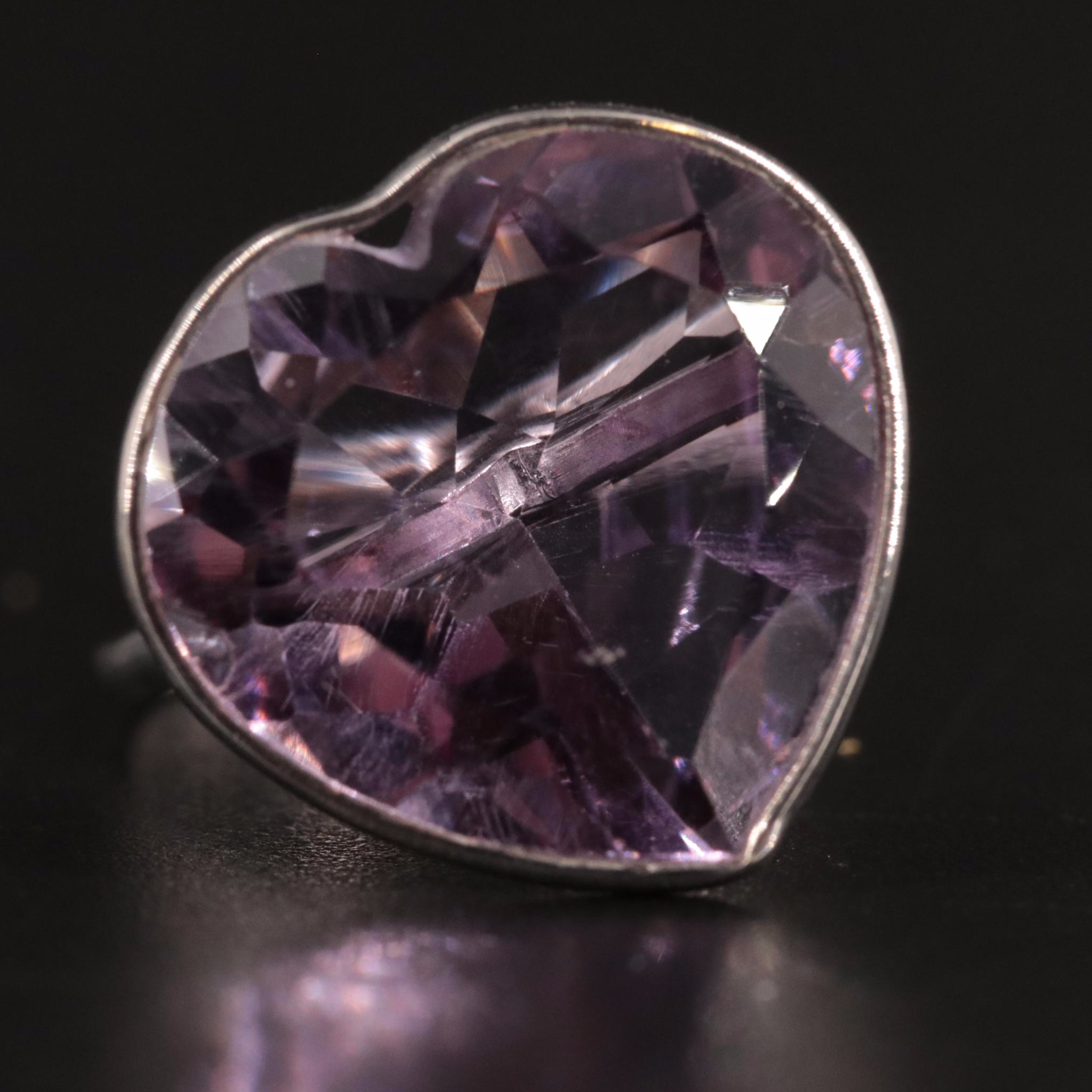 14K 8.61 CT Amethyst Solitaire Ring