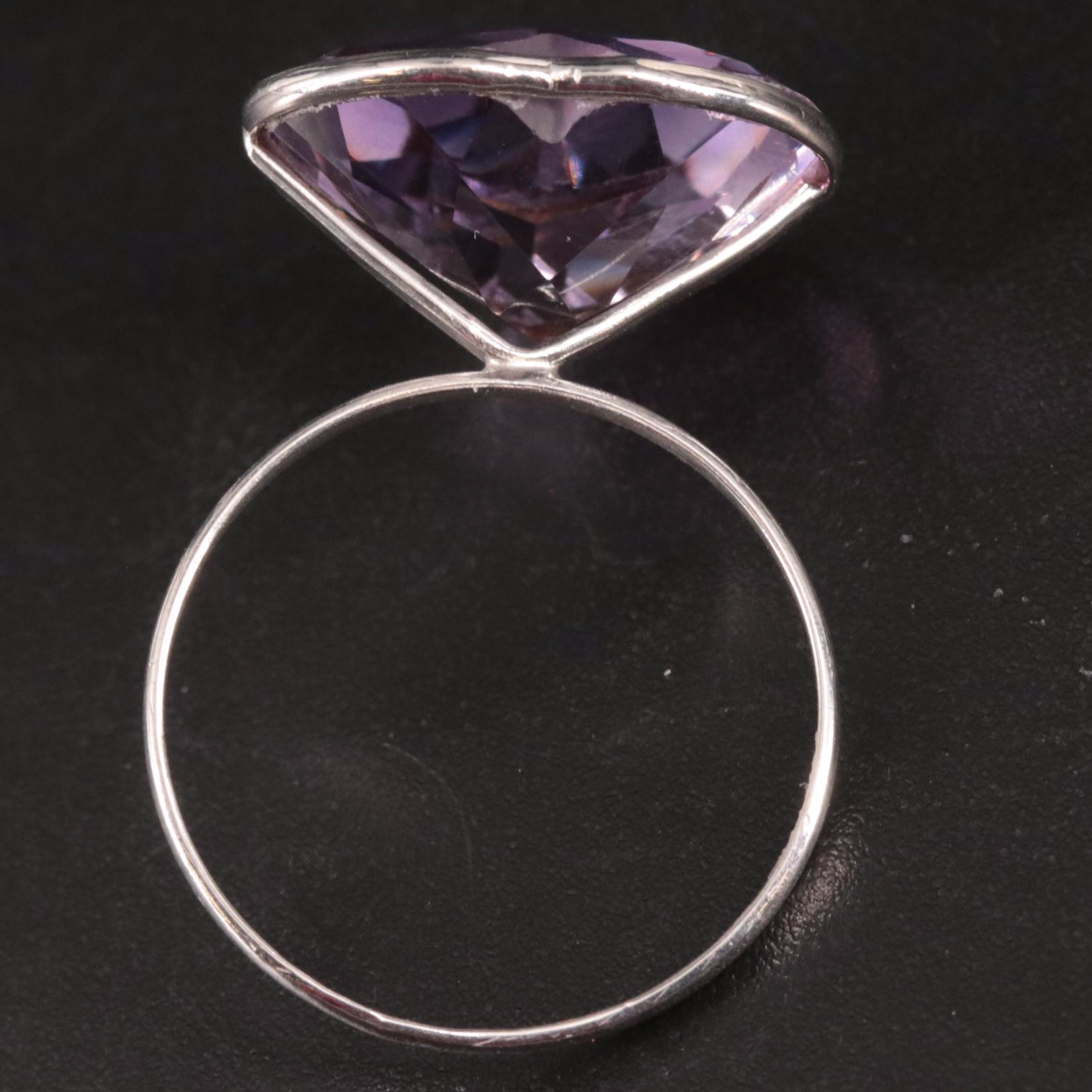14K 8.61 CT Amethyst Solitaire Ring