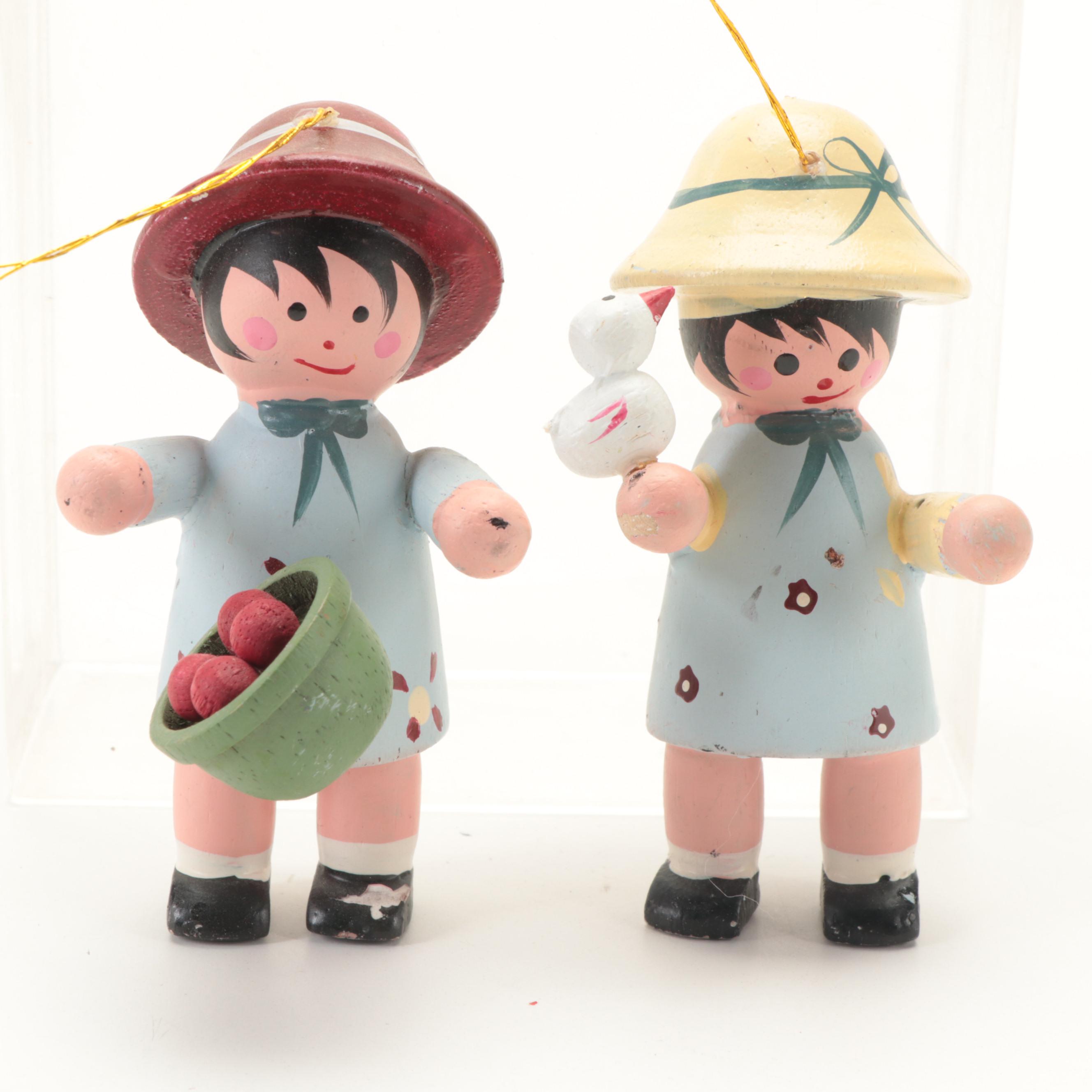 Painted Wooden Christmas Ornaments