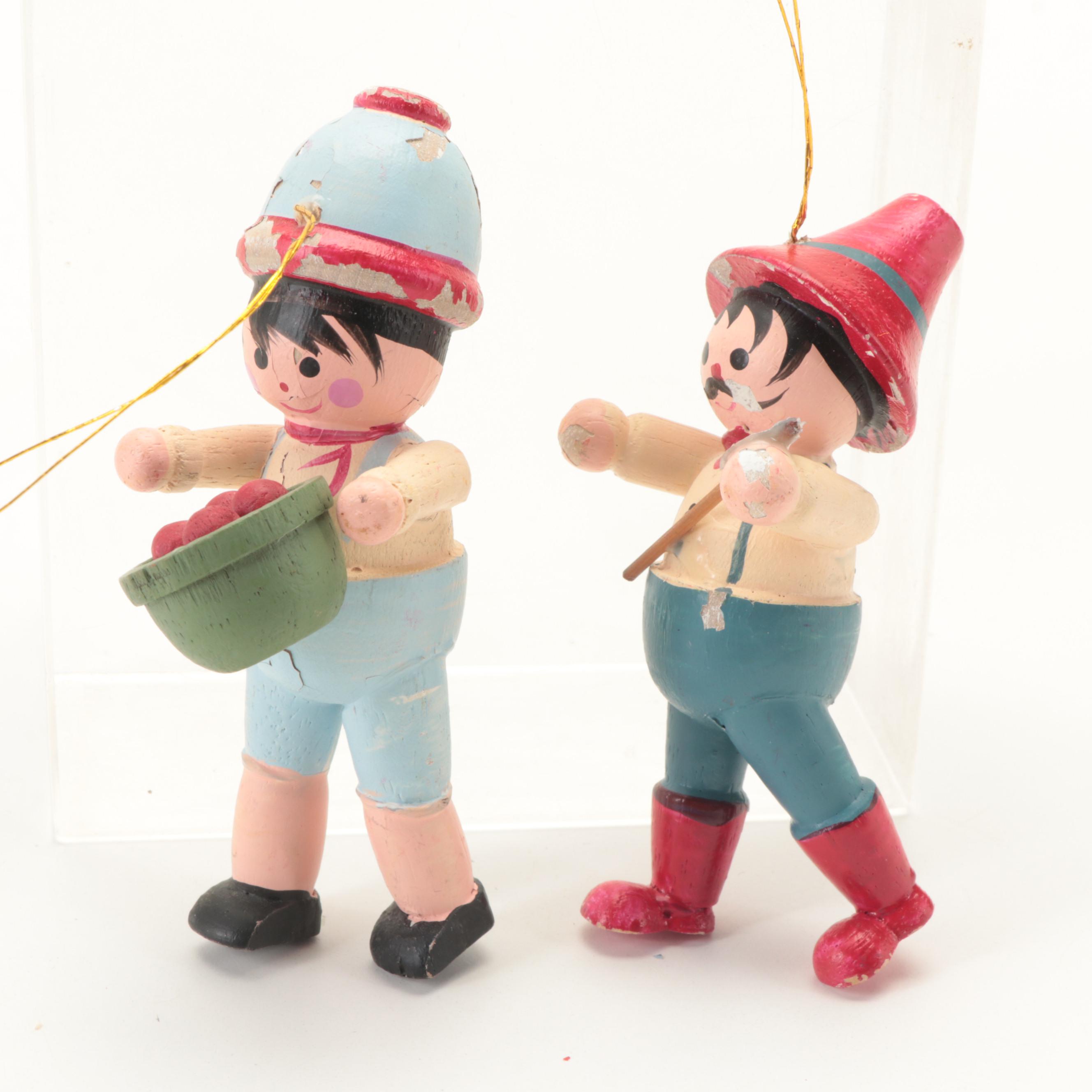 Painted Wooden Christmas Ornaments