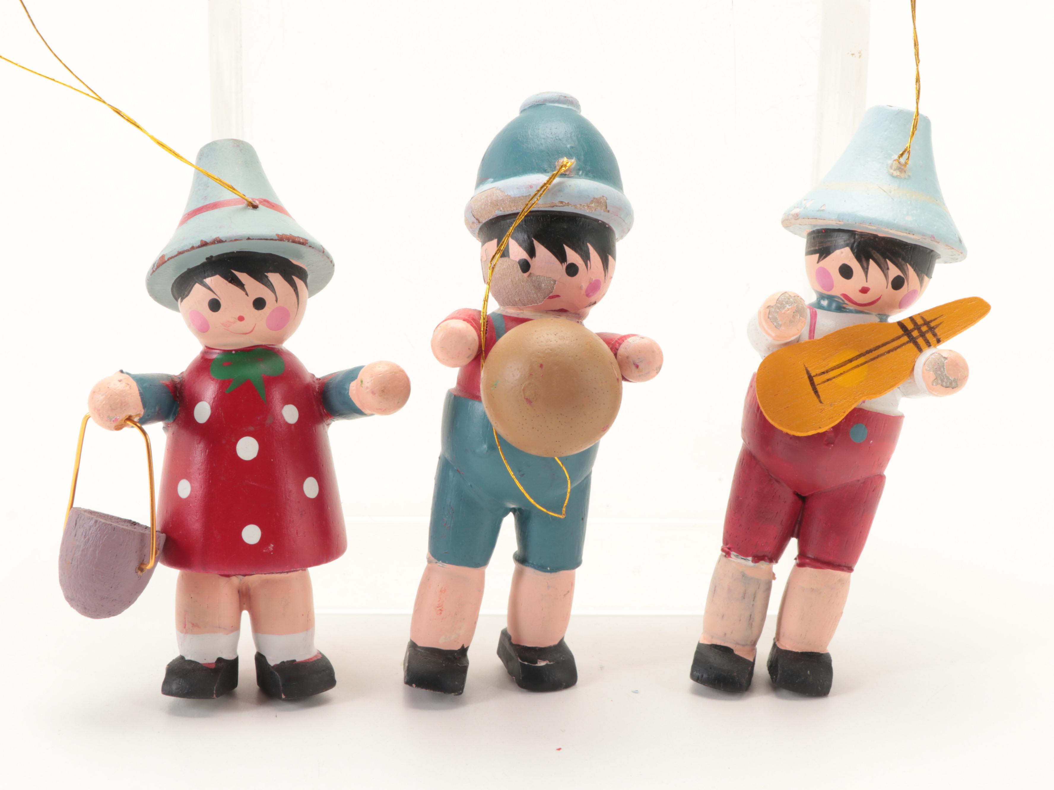Painted Wooden Christmas Ornaments
