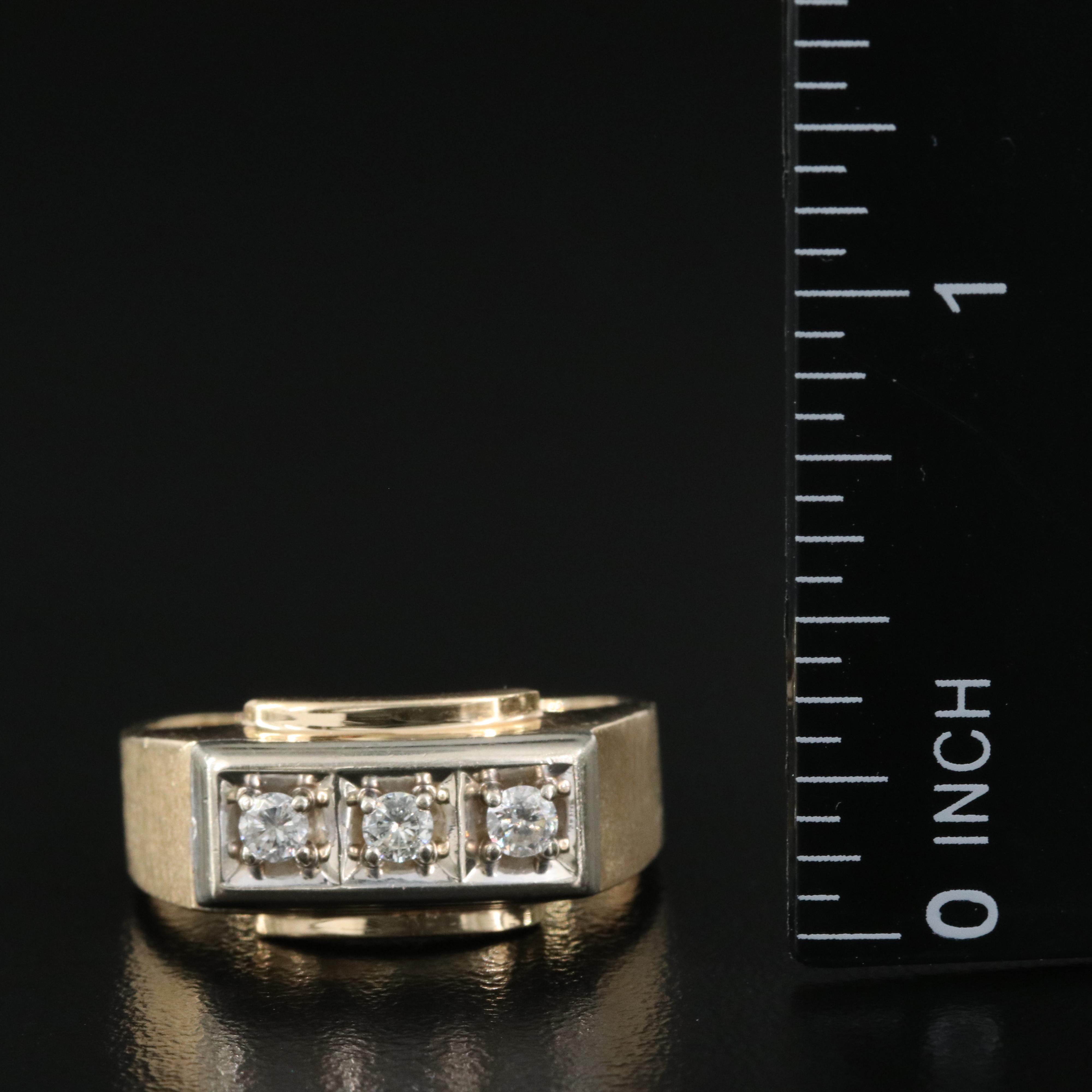 14K 0.24 CTW Diamond Three Stone Ring