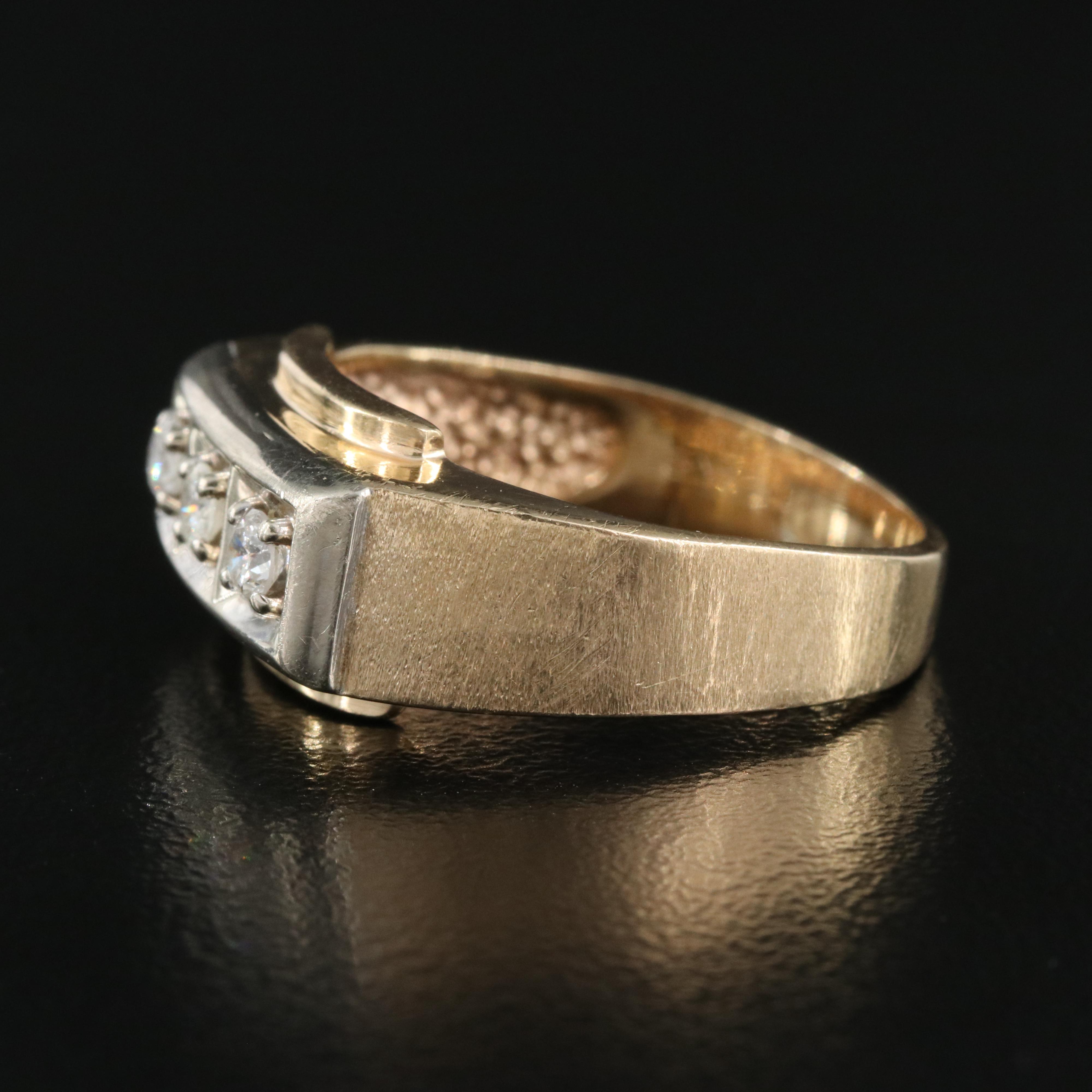 14K 0.24 CTW Diamond Three Stone Ring