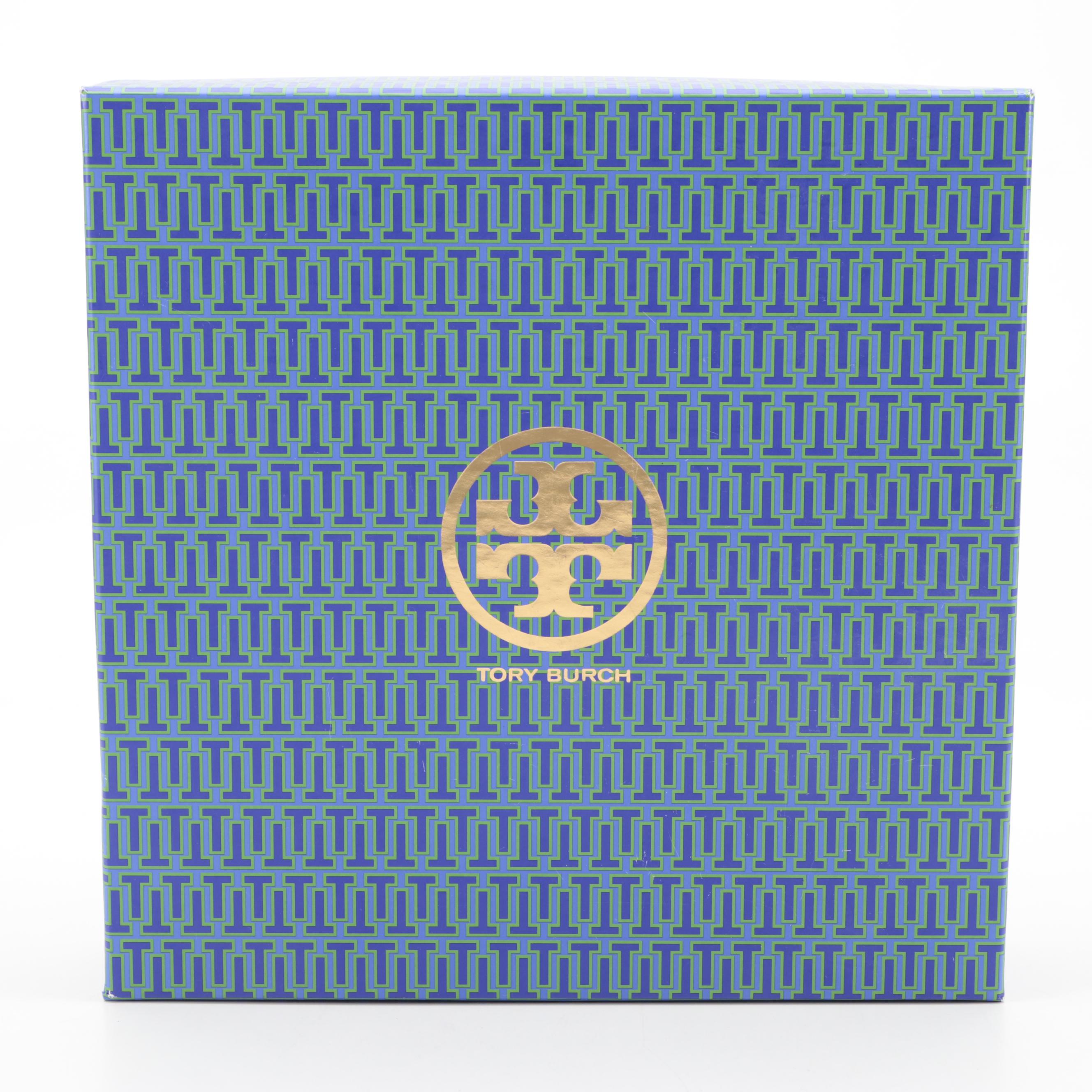 Tory Burch "Oiseau" Hand-Painted Openwork Edge Earthenware Salad Plates