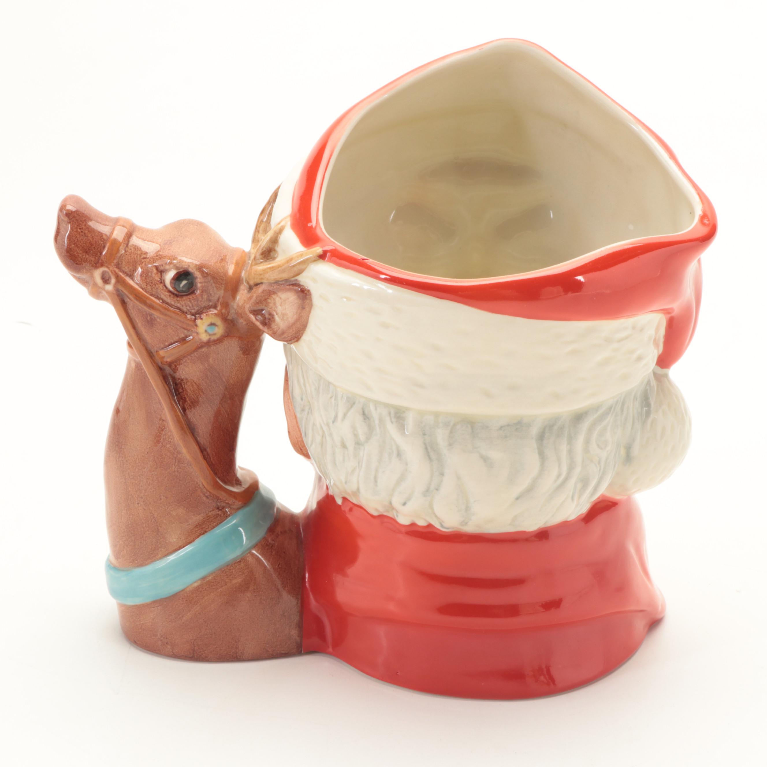 Royal Doulton "Santa Claus" Character Mug with Santa Figurines