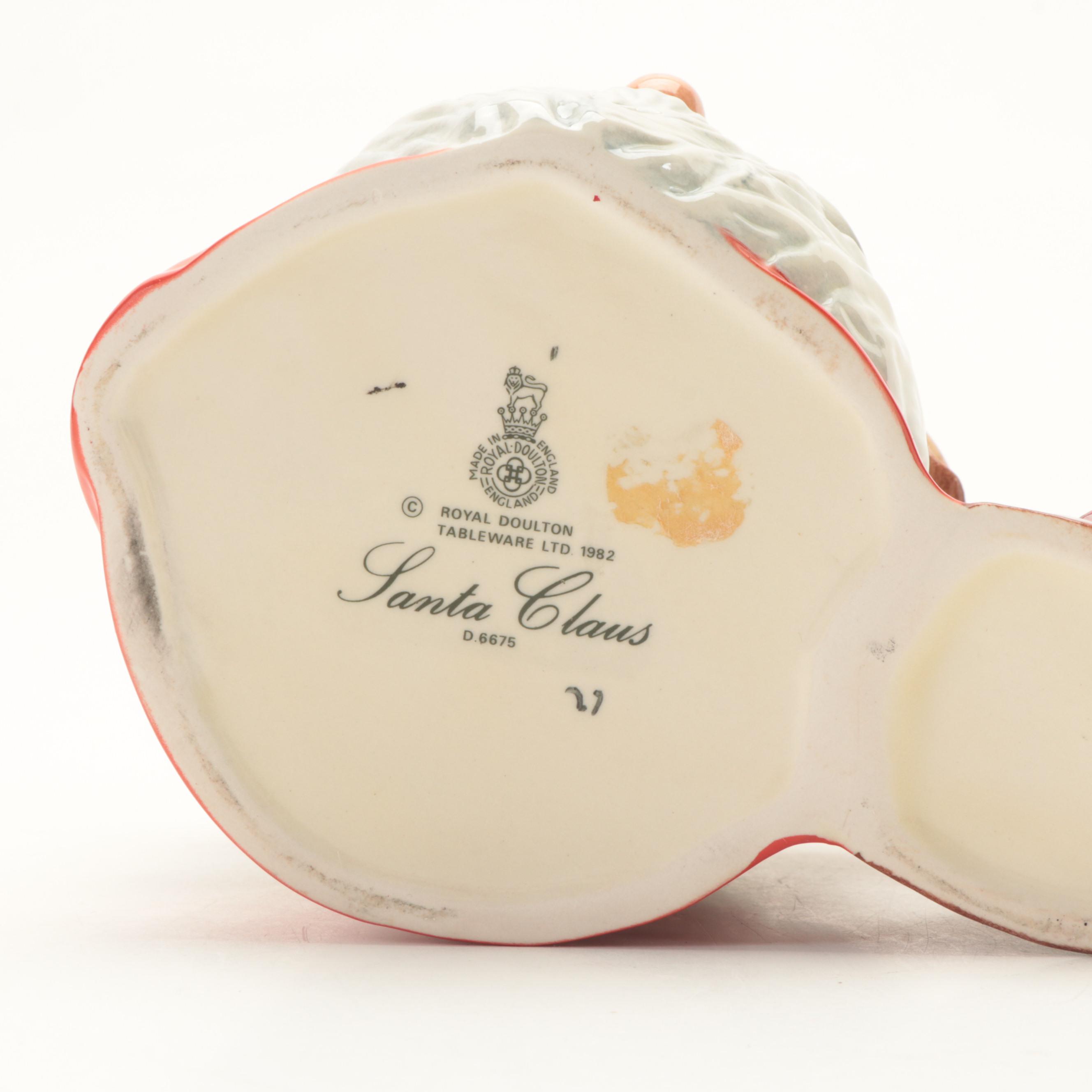 Royal Doulton "Santa Claus" Character Mug with Santa Figurines