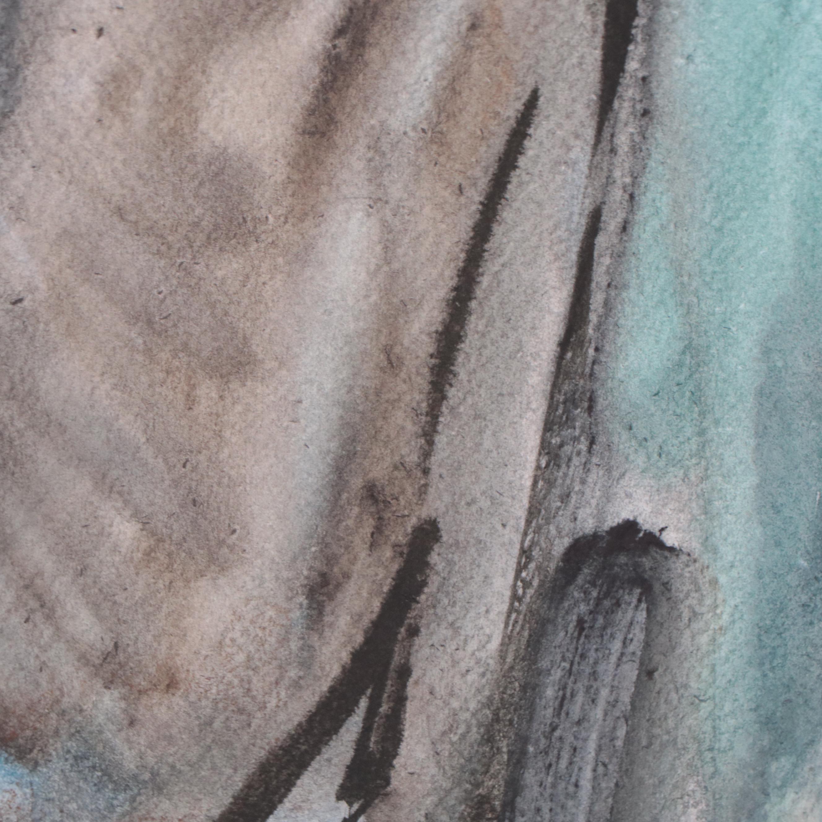 Marina Mozhayeva Watercolor Portrait of Seated Figure, 2013