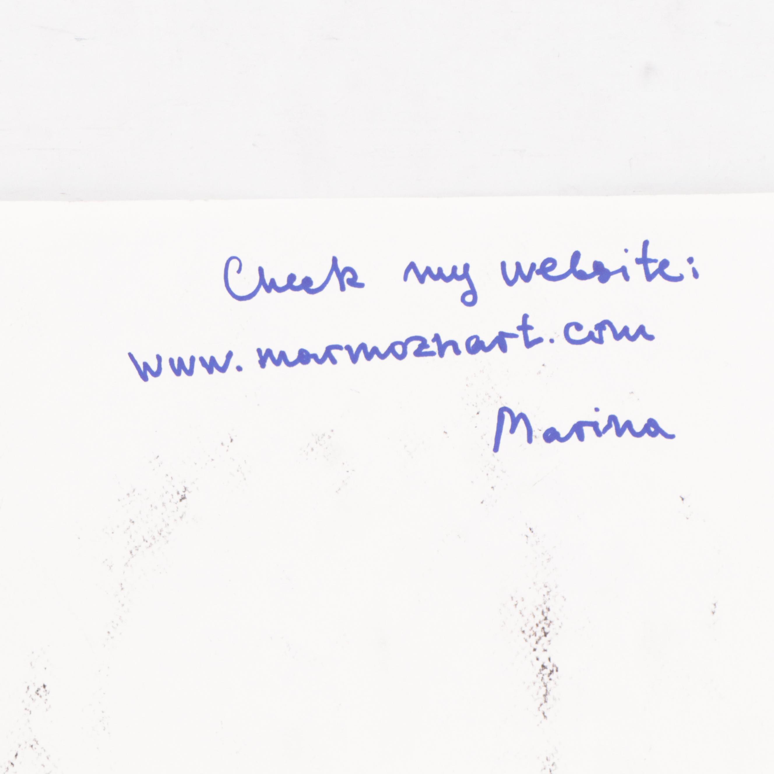 Marina Mozhayeva Watercolor Portrait of Seated Figure, 2013