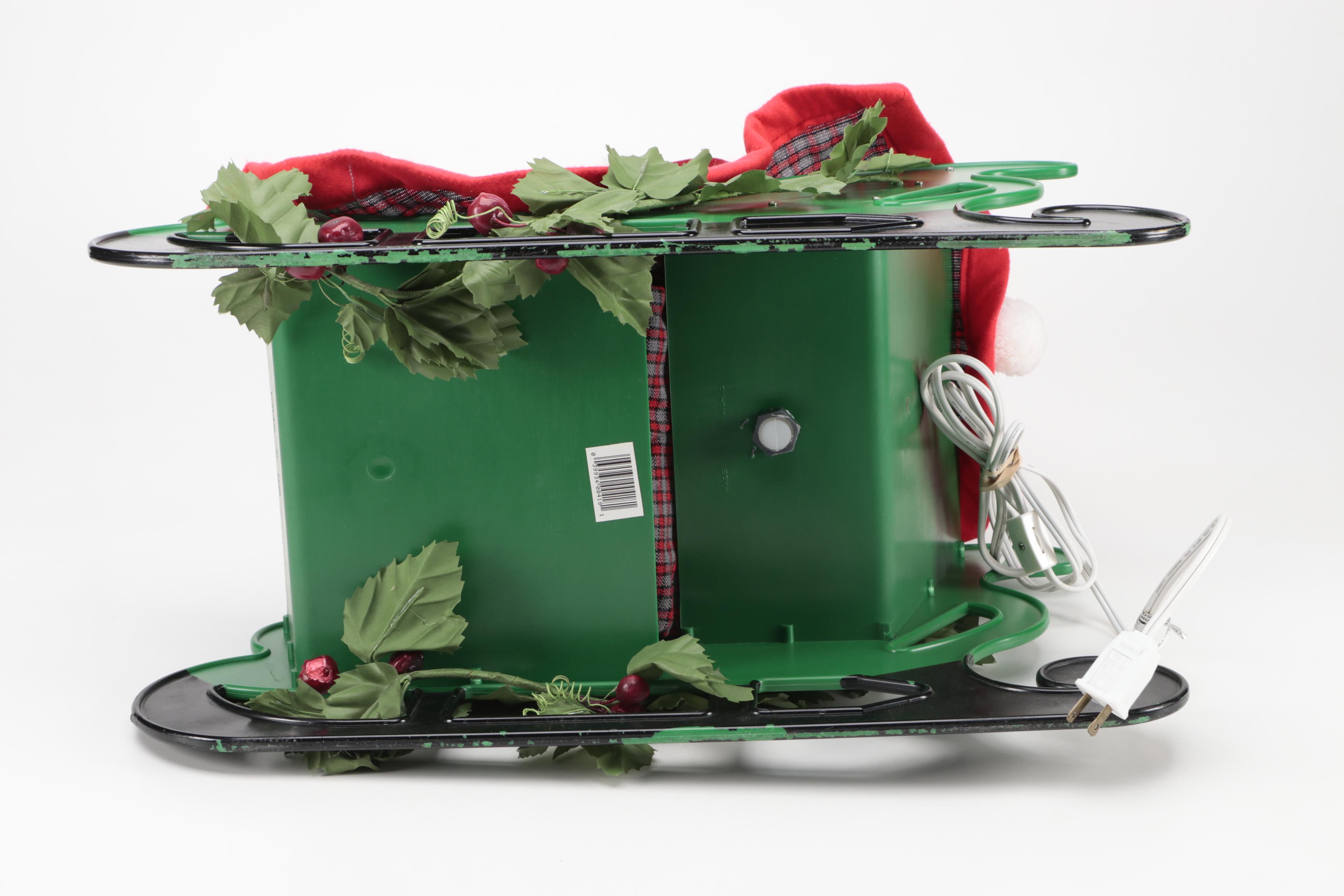 Santa's Best Illuminated Santa and Reindeer