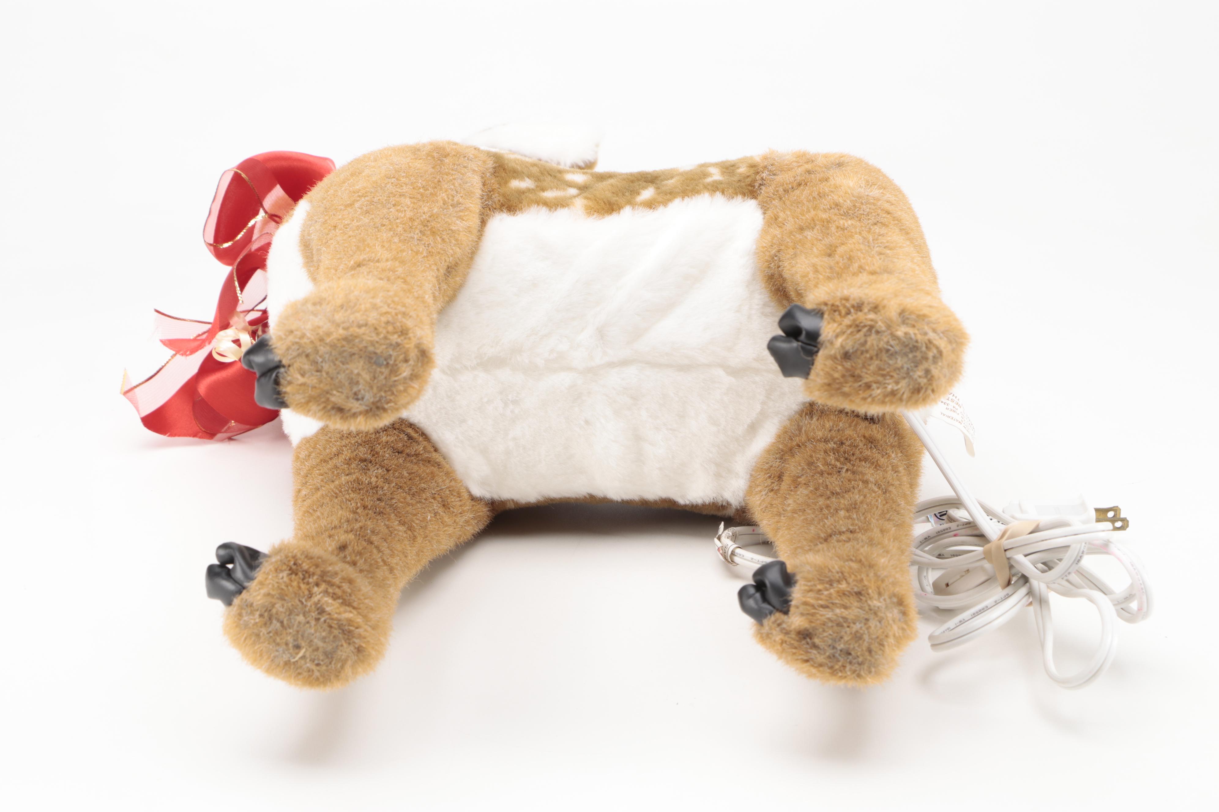 Santa's Best Illuminated Santa and Reindeer