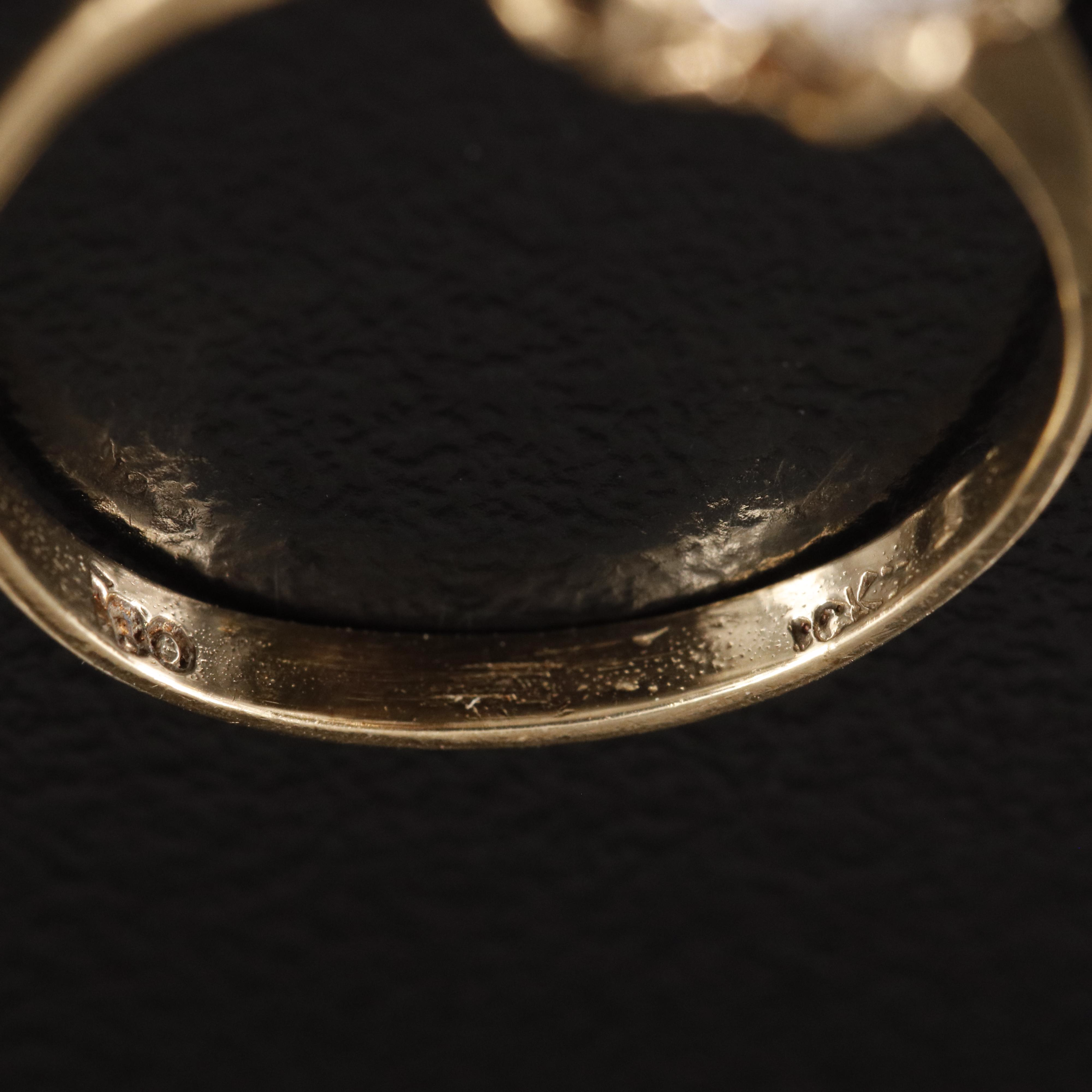 10K Cubic Zirconia Cluster Ring