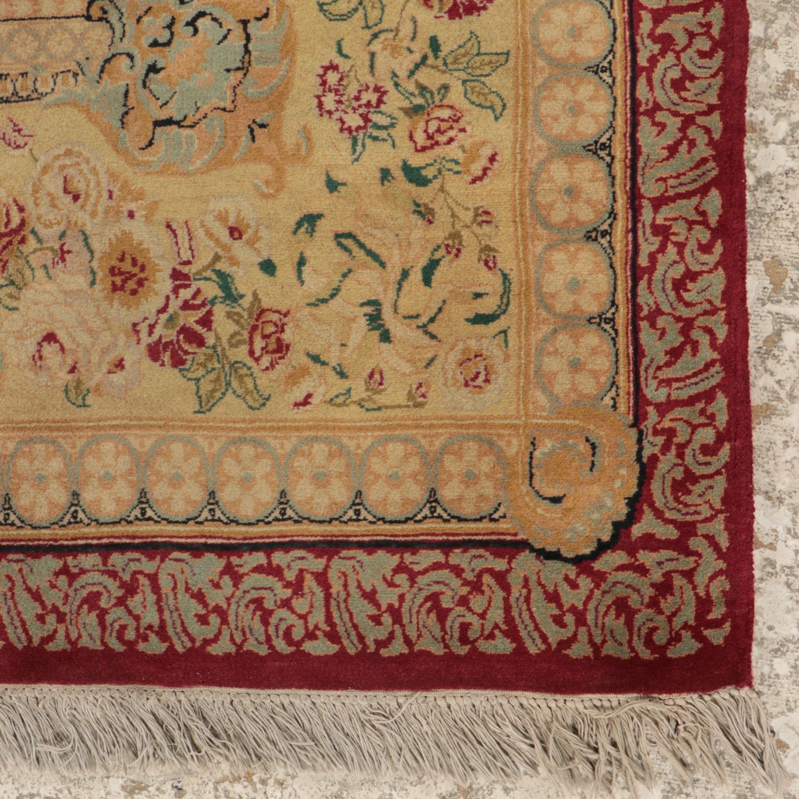 6'1 x 9'3 Hand-Knotted Sino-French Aubusson Style Area Rug