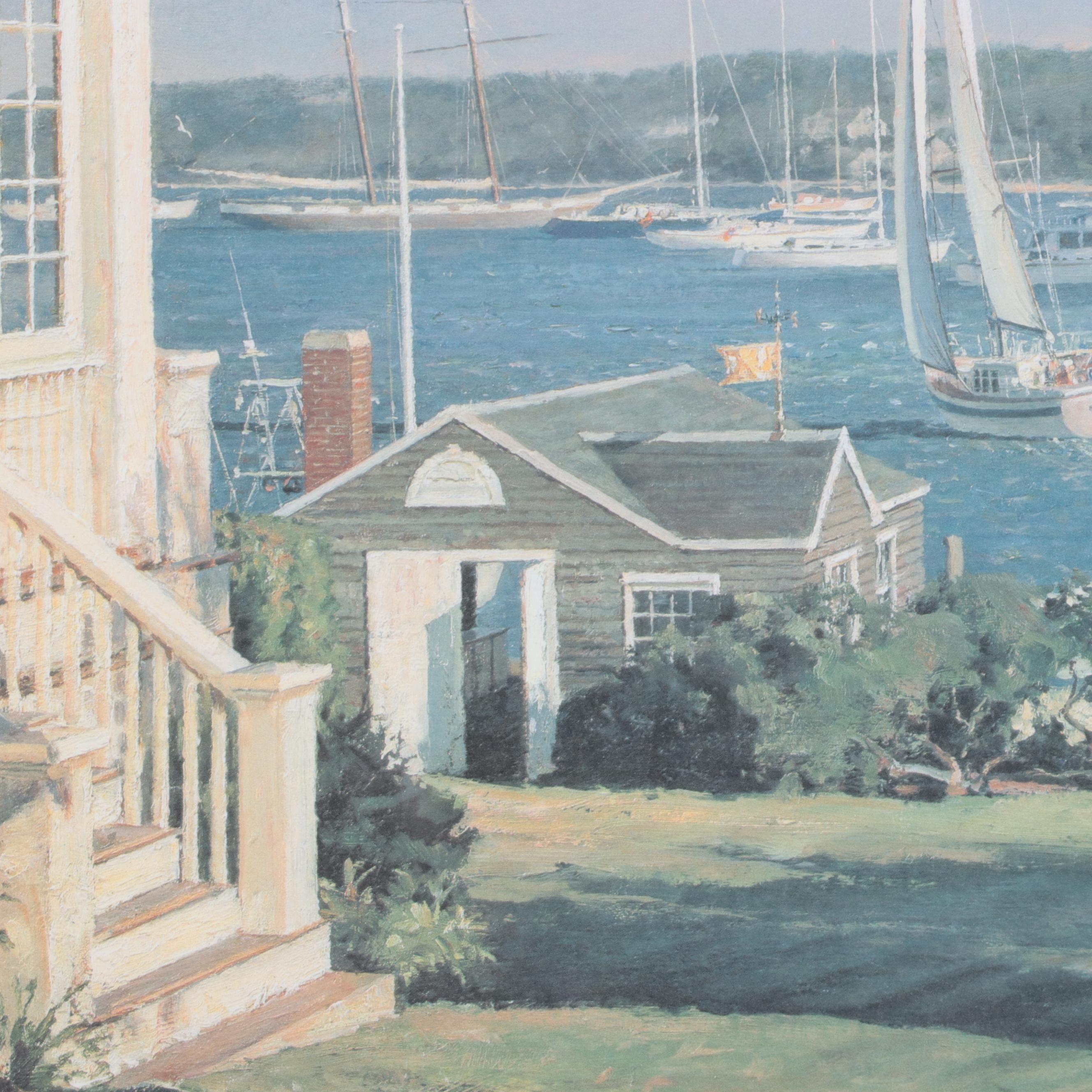 John Stobart Offset Lithograph "Edgartown," Late 20th Century