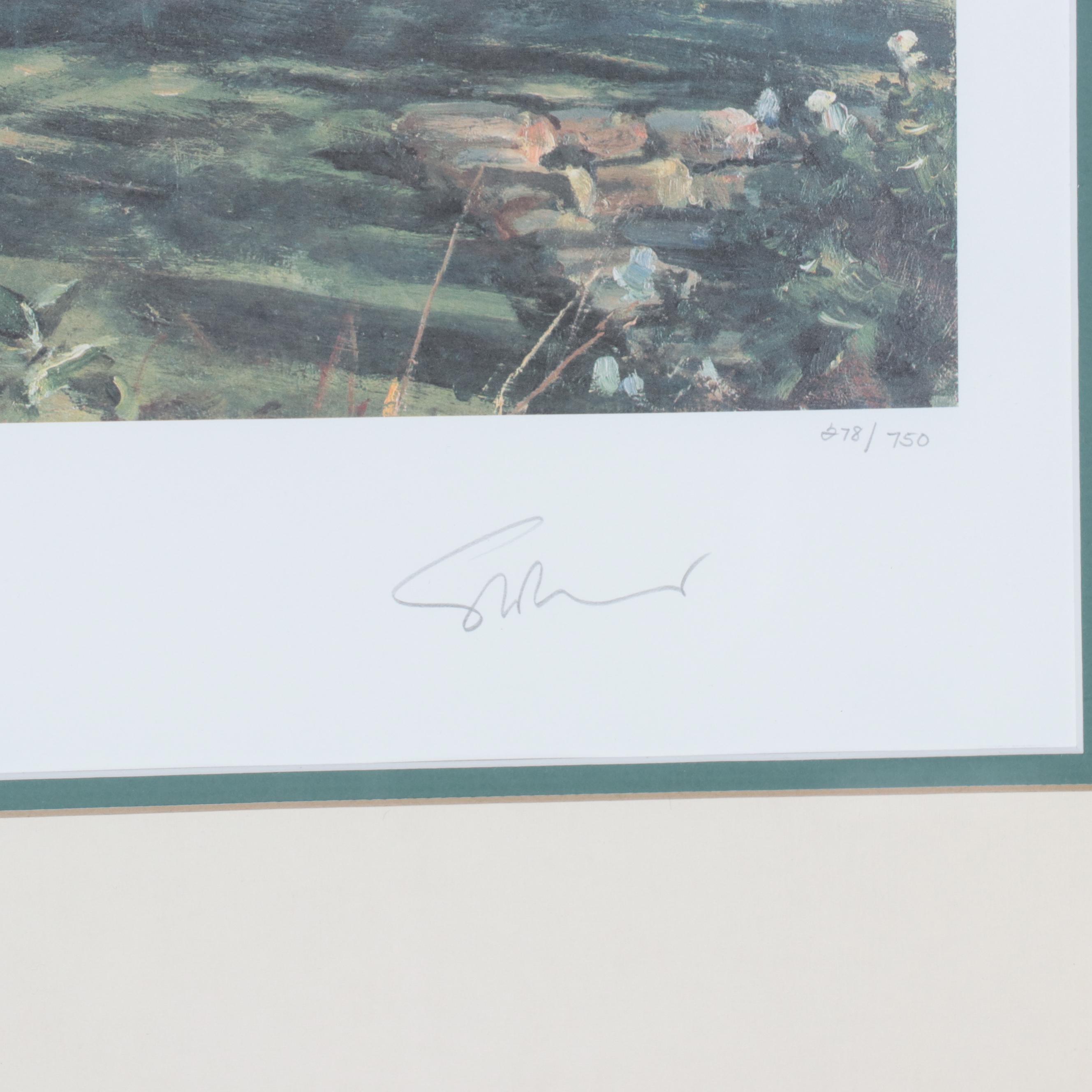 John Stobart Offset Lithograph "Edgartown," Late 20th Century