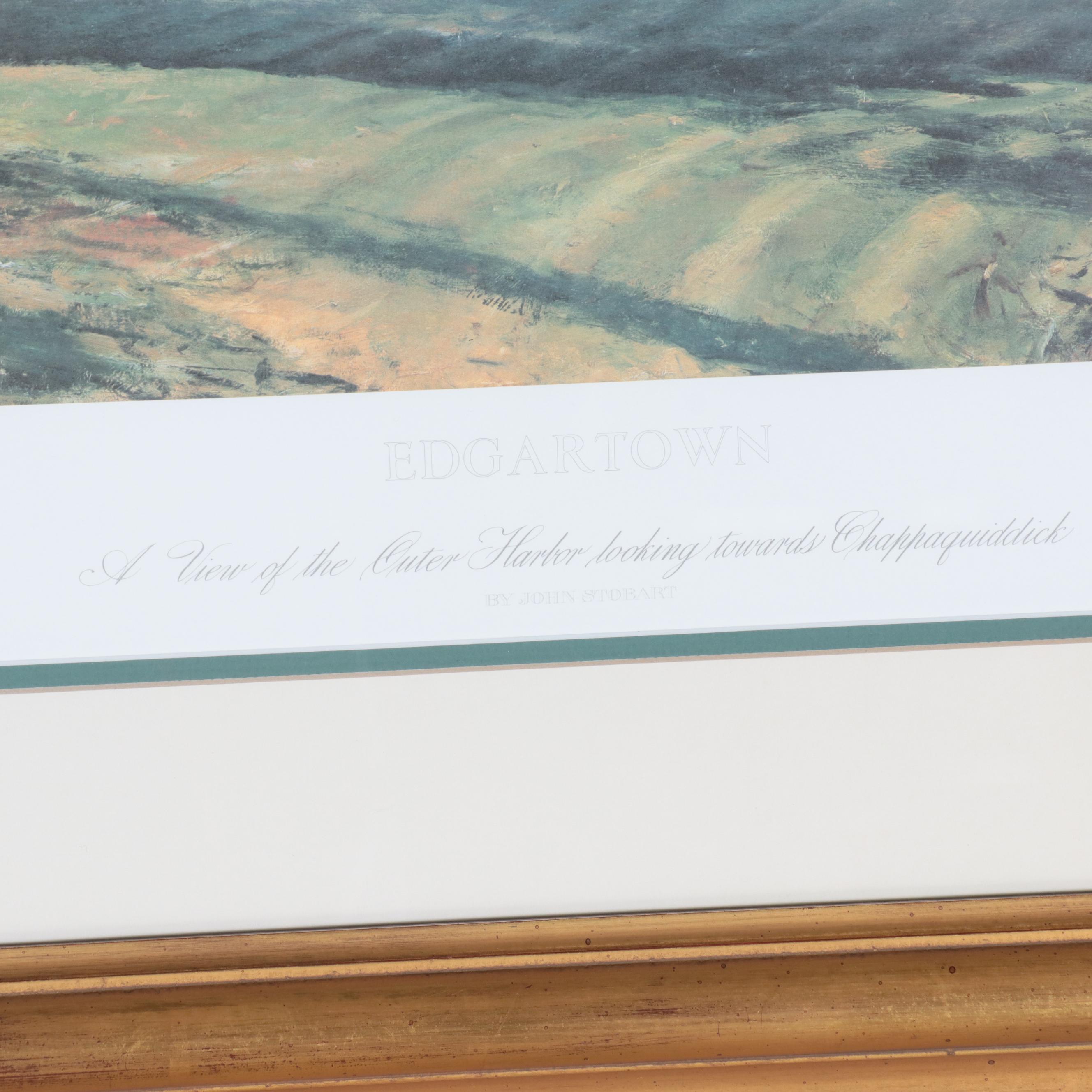 John Stobart Offset Lithograph "Edgartown," Late 20th Century