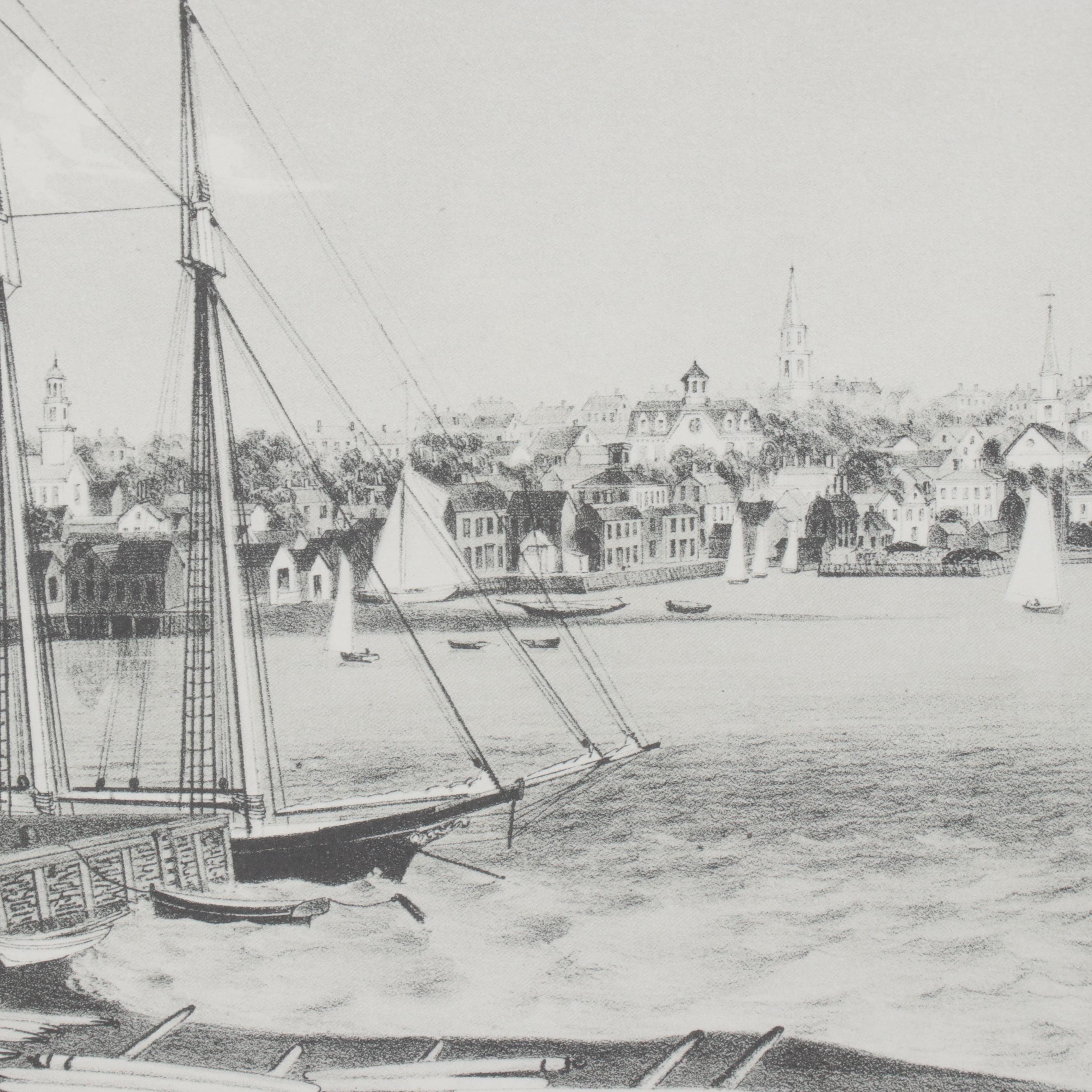 Halftone After John Perry Newell "Newport R.I." Late 20th Century