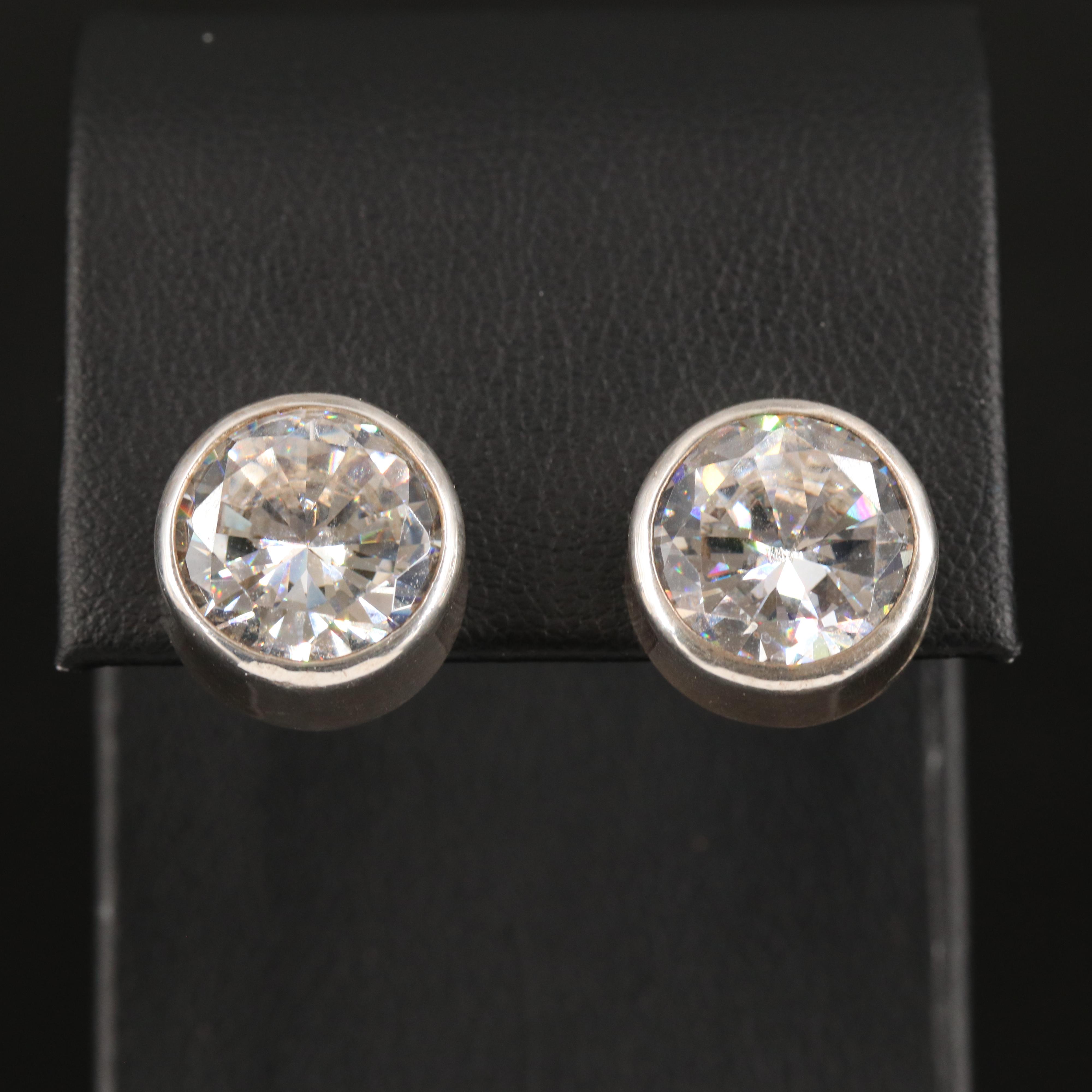 Sterling Cubic Zirconia Stud Earrings