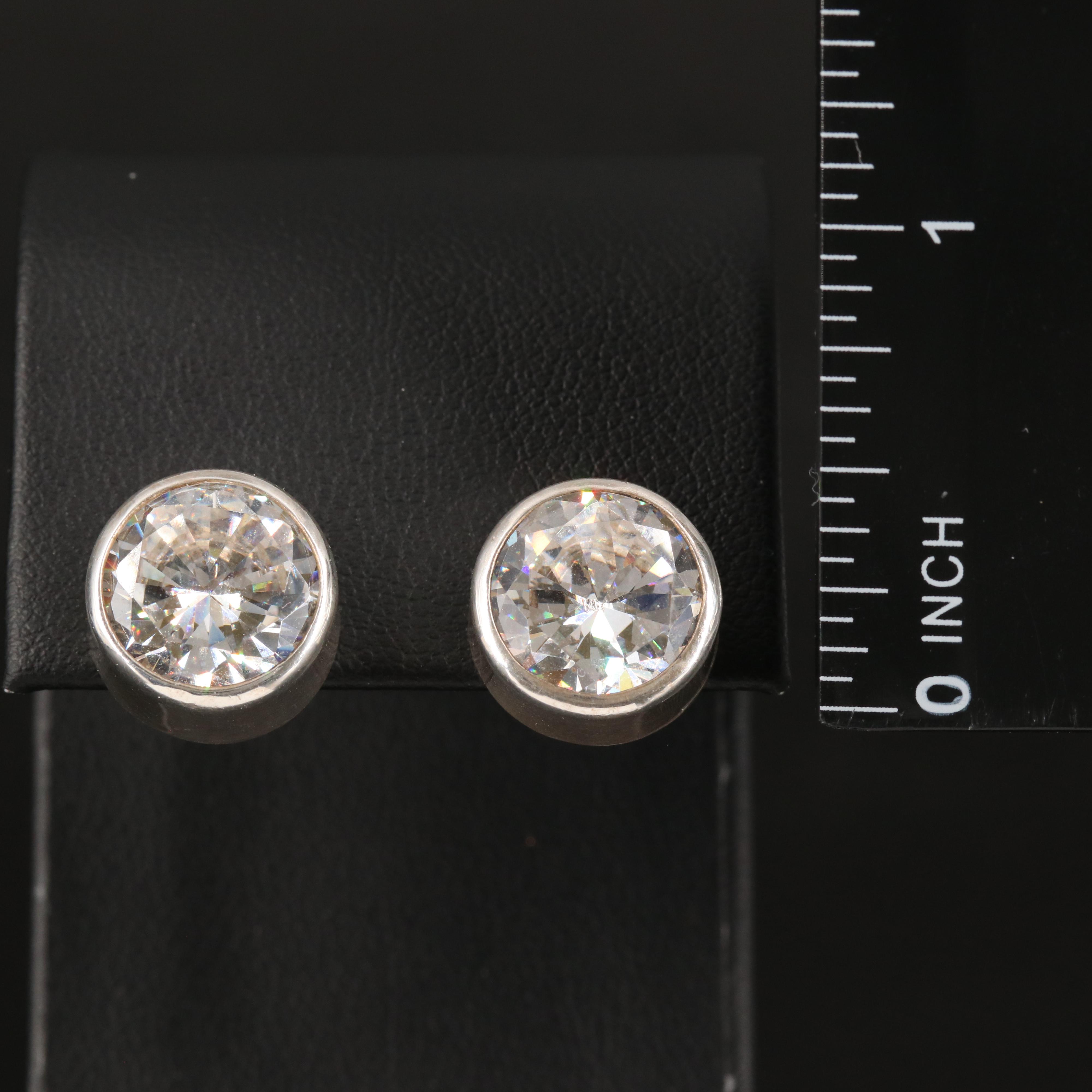 Sterling Cubic Zirconia Stud Earrings