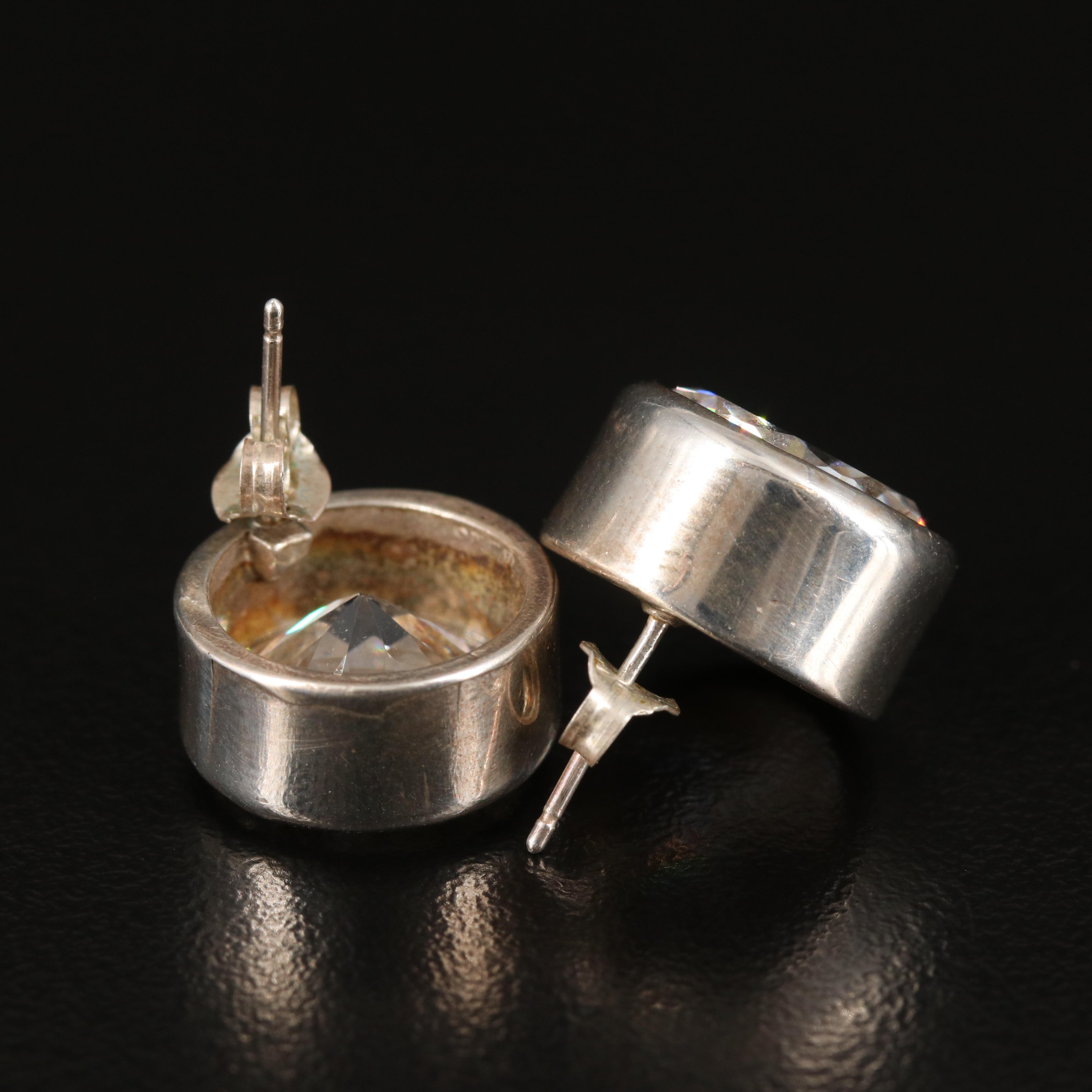 Sterling Cubic Zirconia Stud Earrings