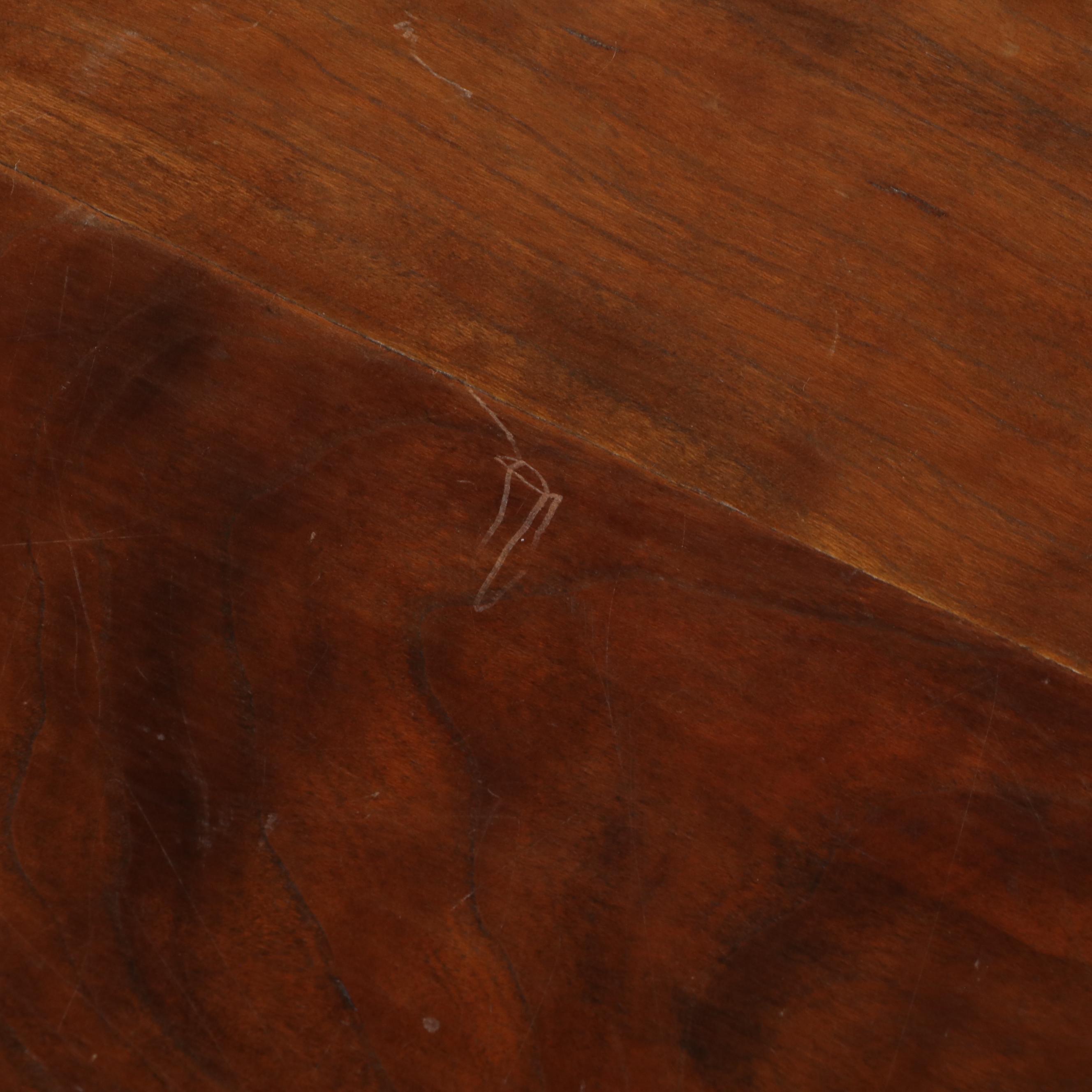 Chinese Style Teak Two-Tiered Side Table, Mid to Late 20th Century