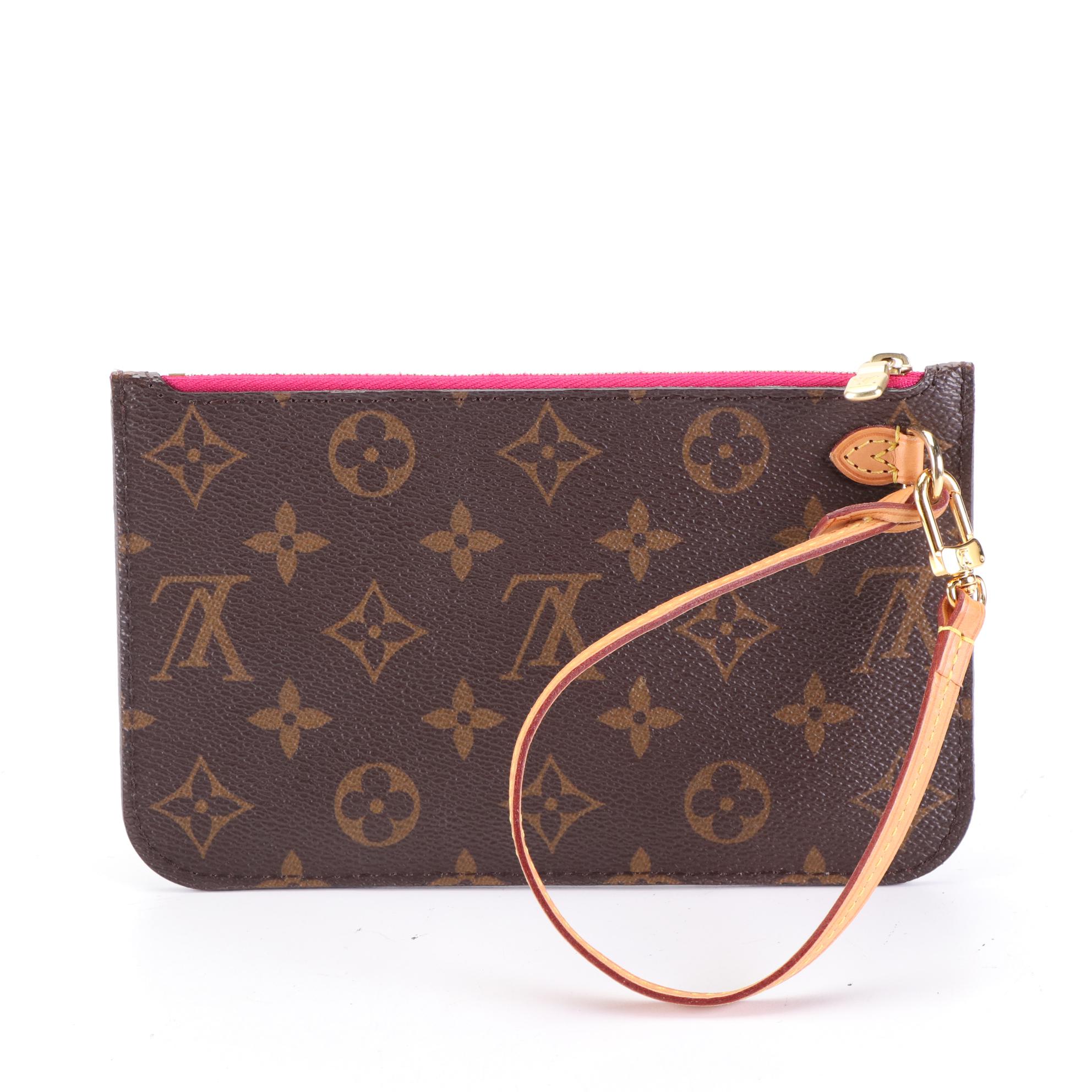 Louis Vuitton Neverfull PM Pouch in Monogram Canvas and Leather