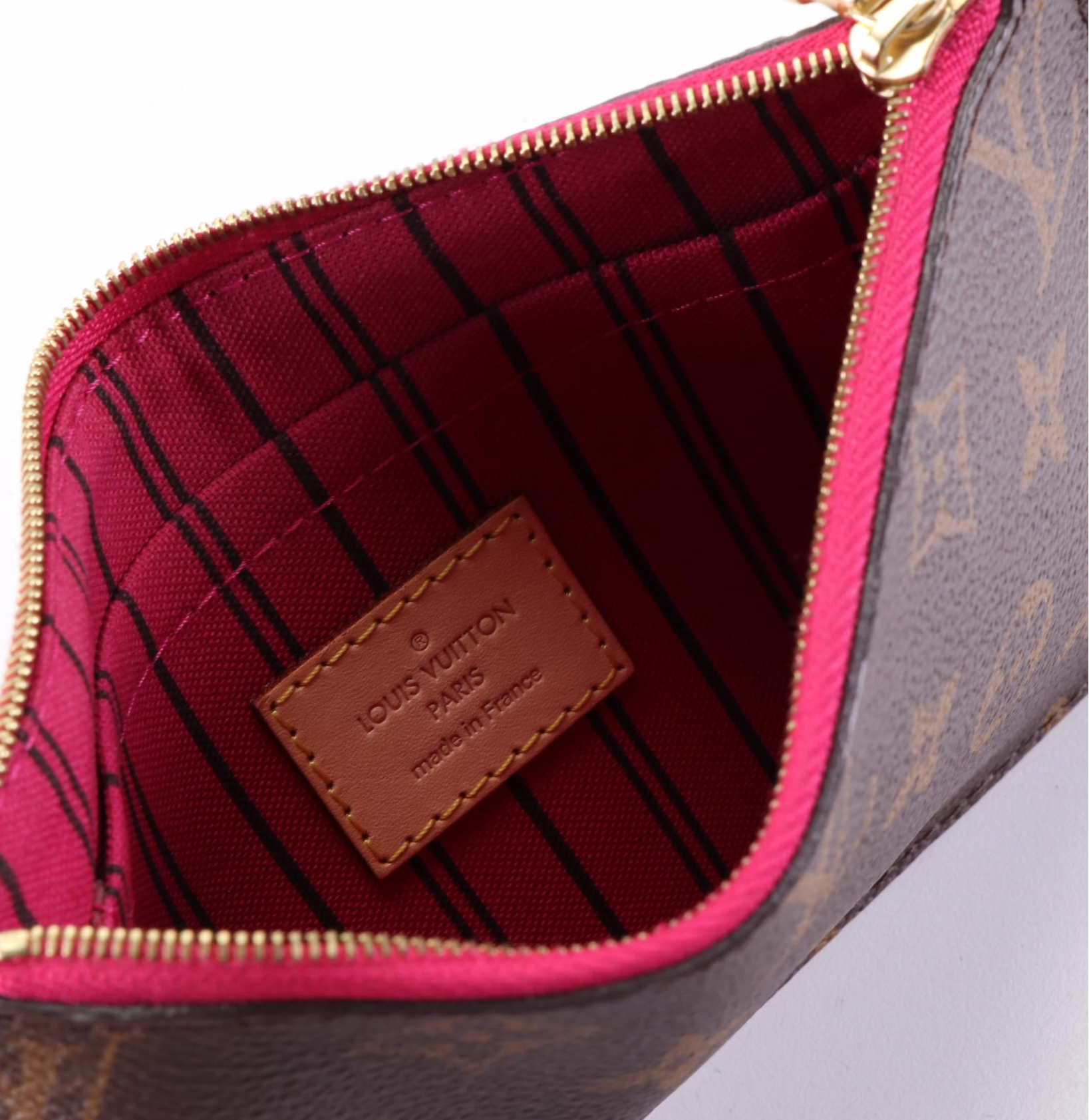Louis Vuitton Neverfull PM Pouch in Monogram Canvas and Leather