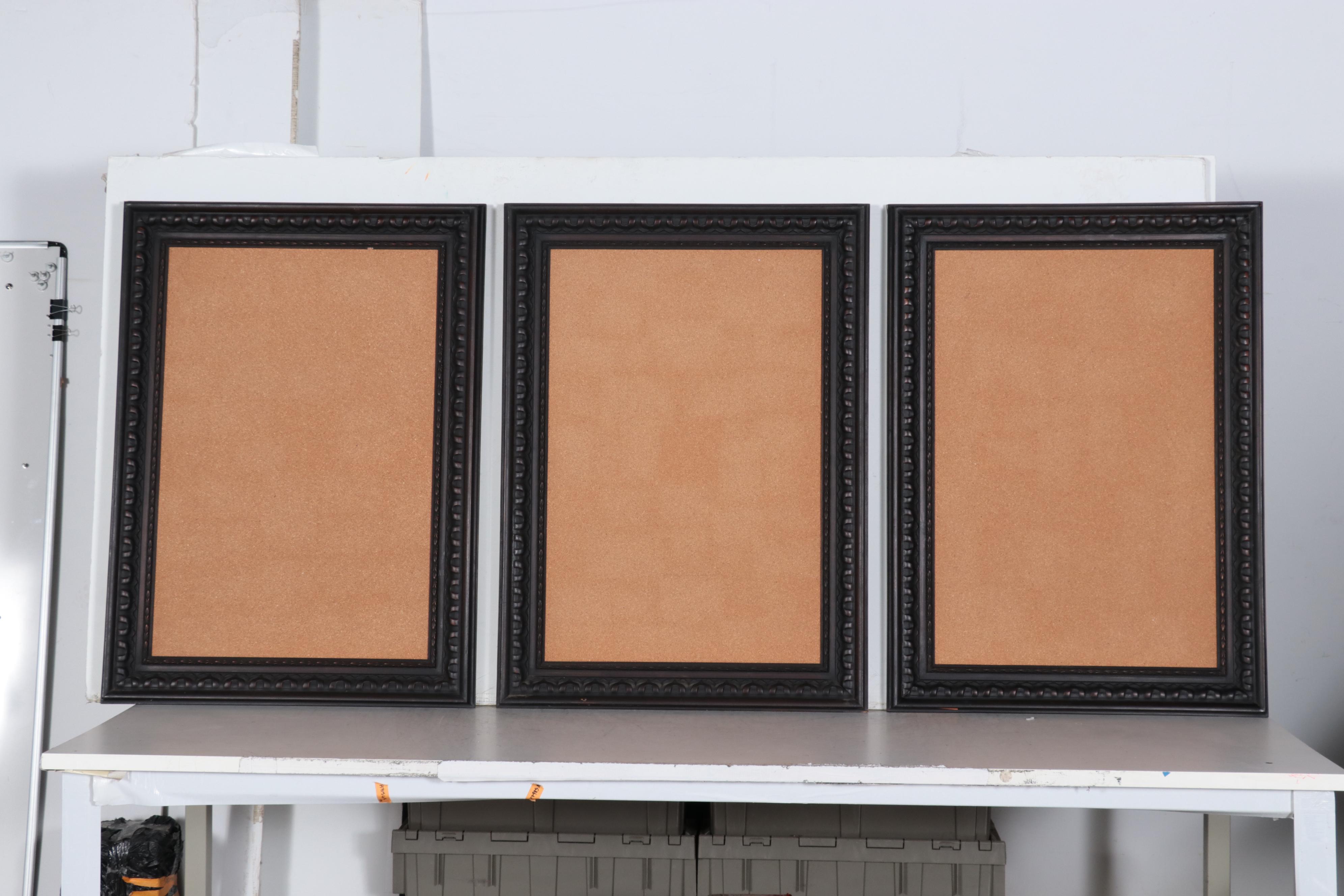Rectangular Wooden Framed Cork Bulletin Boards